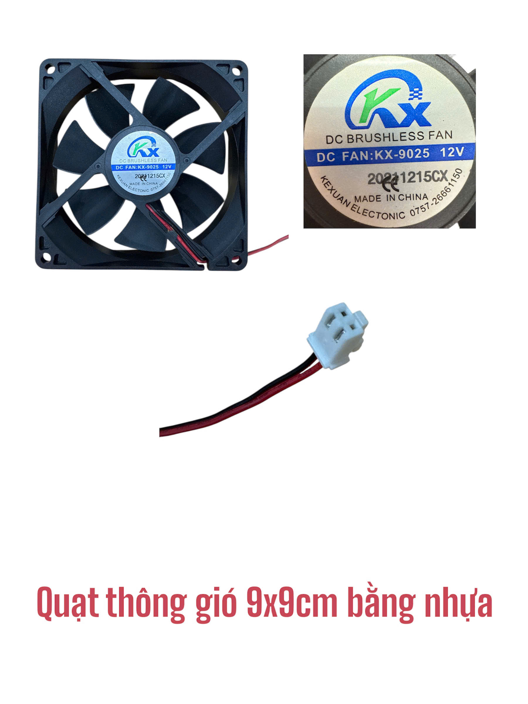 Quạt thông gió 9x9cm bằng nhựa