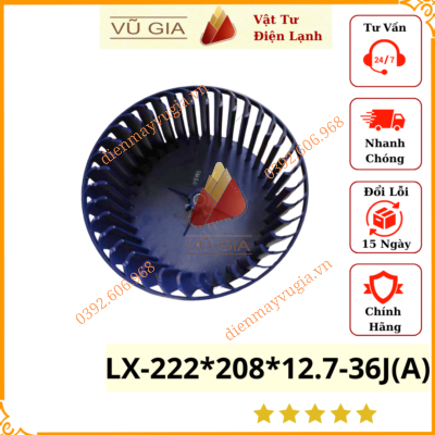 Cánh quạt li tâm bằng nhựa Midea 12100103000143 / LX-222*208*12.7-36J(A) / FCU MKT4-1800G50-A4