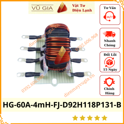 Bộ lọc nguồn Midea 11201106001420 / HG-60A-4mH-FJ-D92H118P131-B / VX