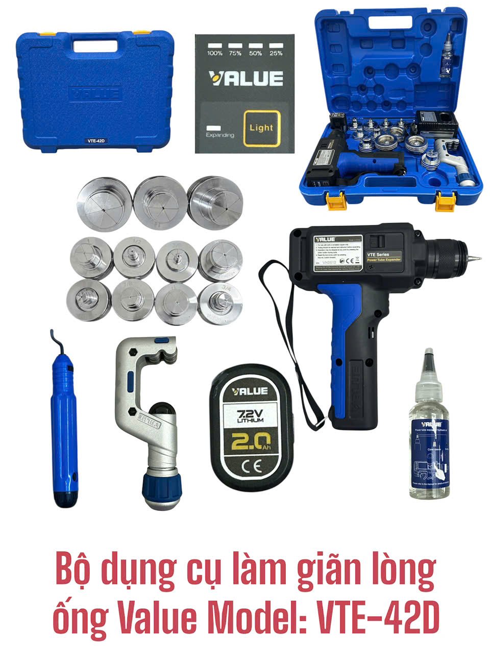 Bộ dụng cụ làm giãn lòng ống Value Model: VTE-42D