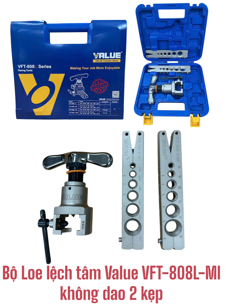 Bộ Loe lệch tâm Value VFT-808L-MI không dao hàng 2 kẹp