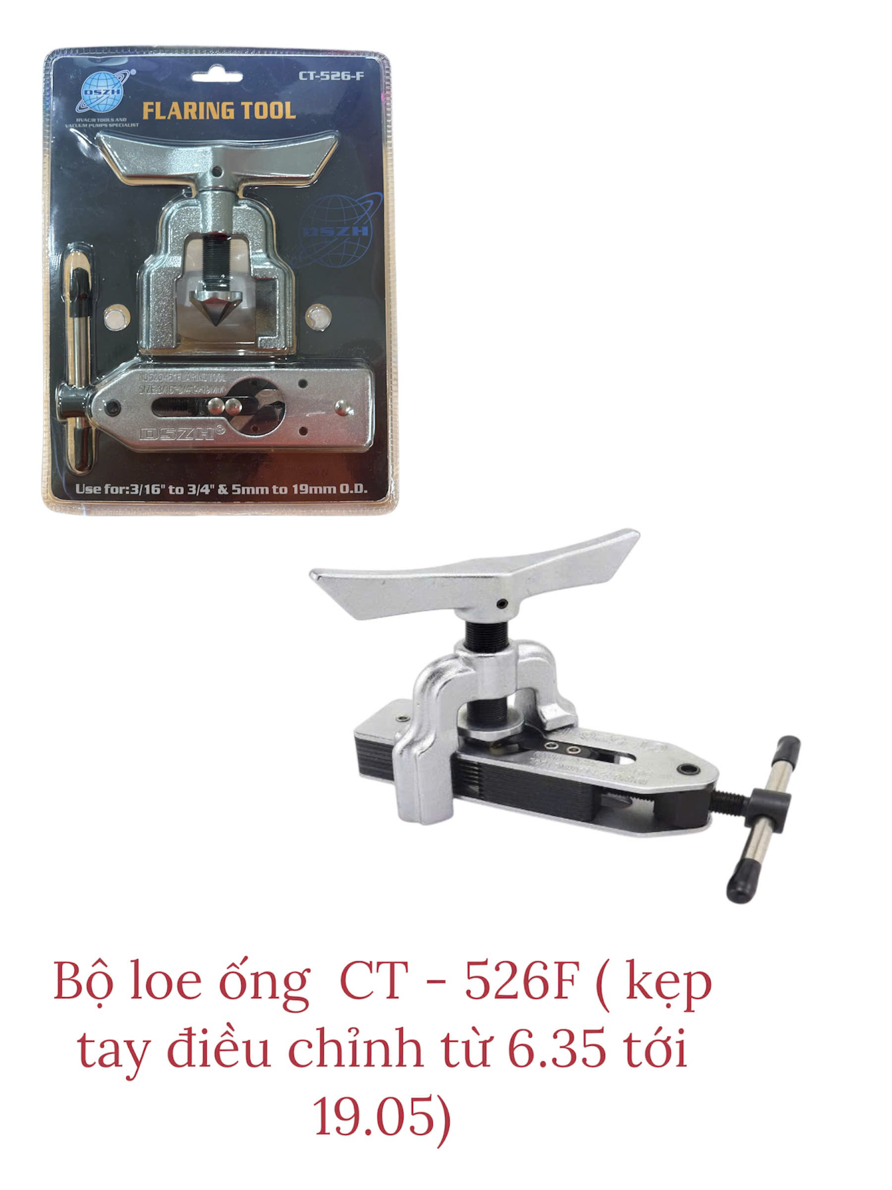 Bộ loe ống CT – 526F (kẹp tay điều chỉnh từ 6.35 tới 19.05)