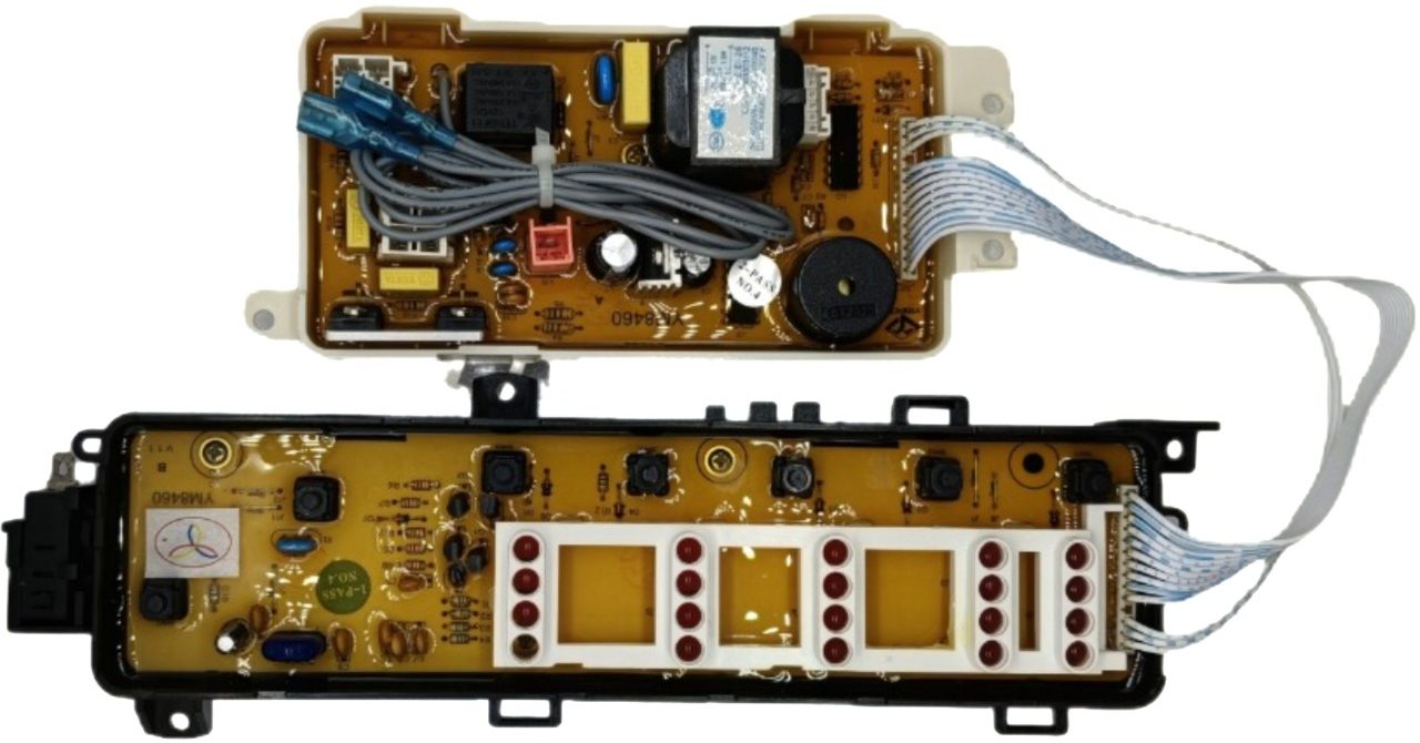 Bo mạch dùng cho máy giặt Toshiba 50EFG 2 Mảng zắc ngắn, khuôn đen (YM – 8460)