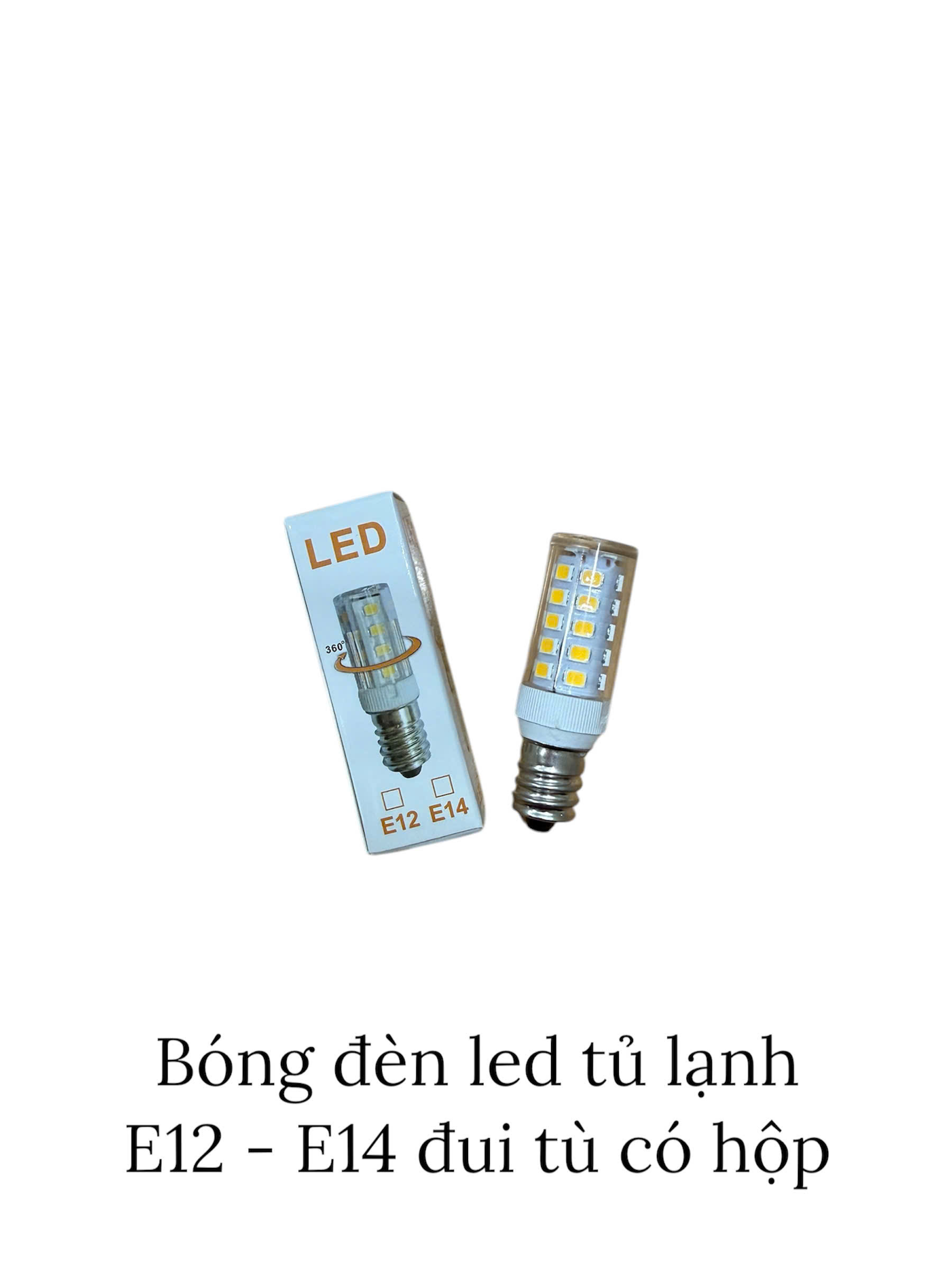 Bóng đèn Led tủ lạnh có hộp Đui E12 đầu tù