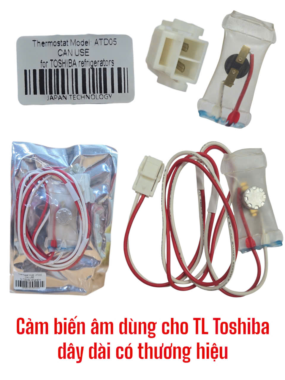 Cảm biến âm dùng cho tủ lạnh Toshiba (loại dây dài)