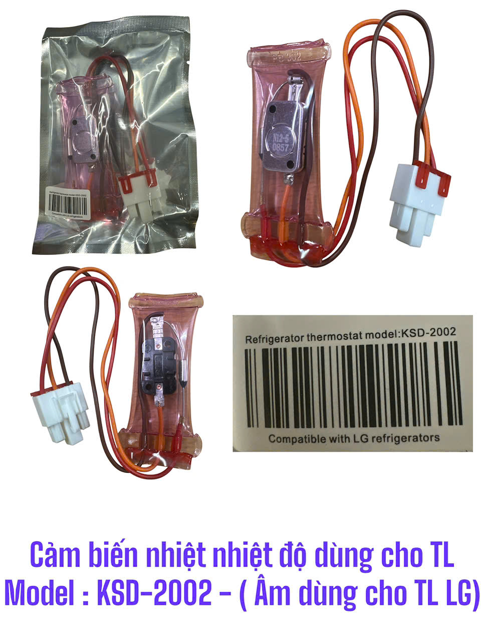Cảm biến nhiệt độ dùng cho tủ lạnh Model: ALG01-2026 (KSD-2002) – (Âm dùng cho tủ lạnh LG)