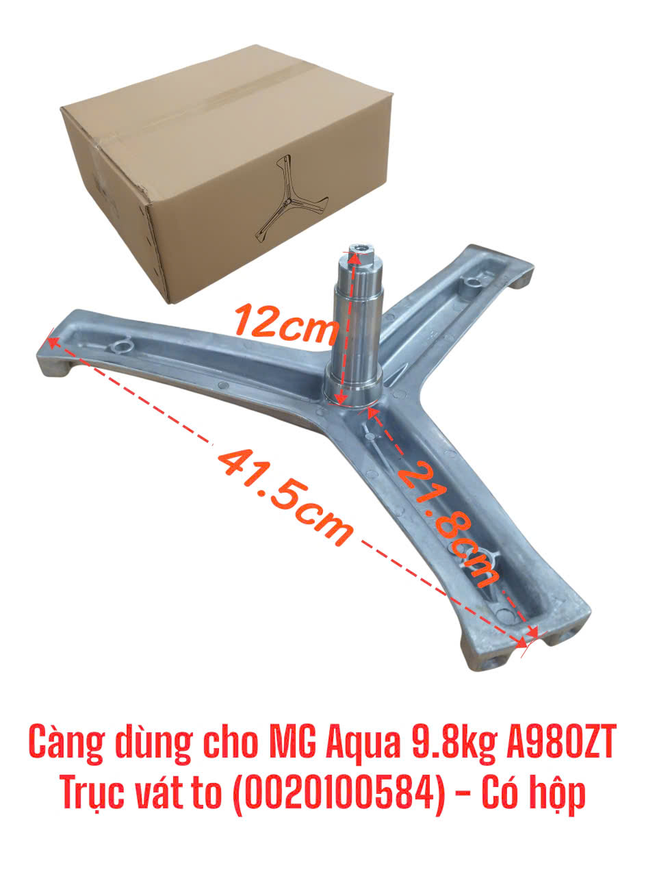 Càng dùng cho máy giặt Aqua 9.8kg A980ZT Trục vát to (0020100584) – Có hộp