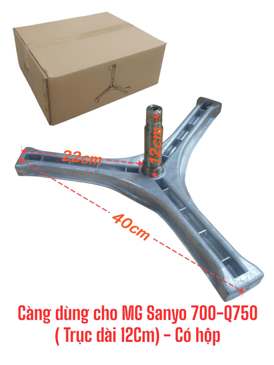 Càng dùng cho máy giặt Sanyo 700-Q750 (Trục dài 12Cm) – Có hộp