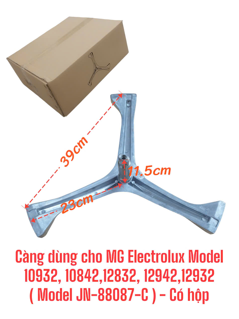 Càng dùng cho máy giặt Electrolox Model 10932, 10842,12832, 12942,12932 – Có hộp