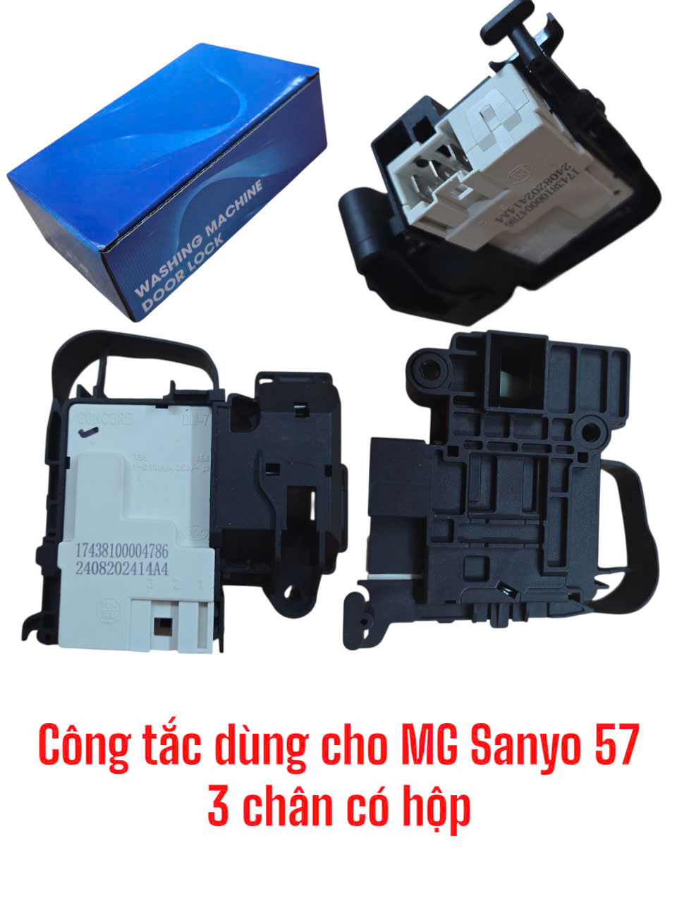 Công tắc dùng cho máy giặt Sanyo 57 -3 chân – Có hộp