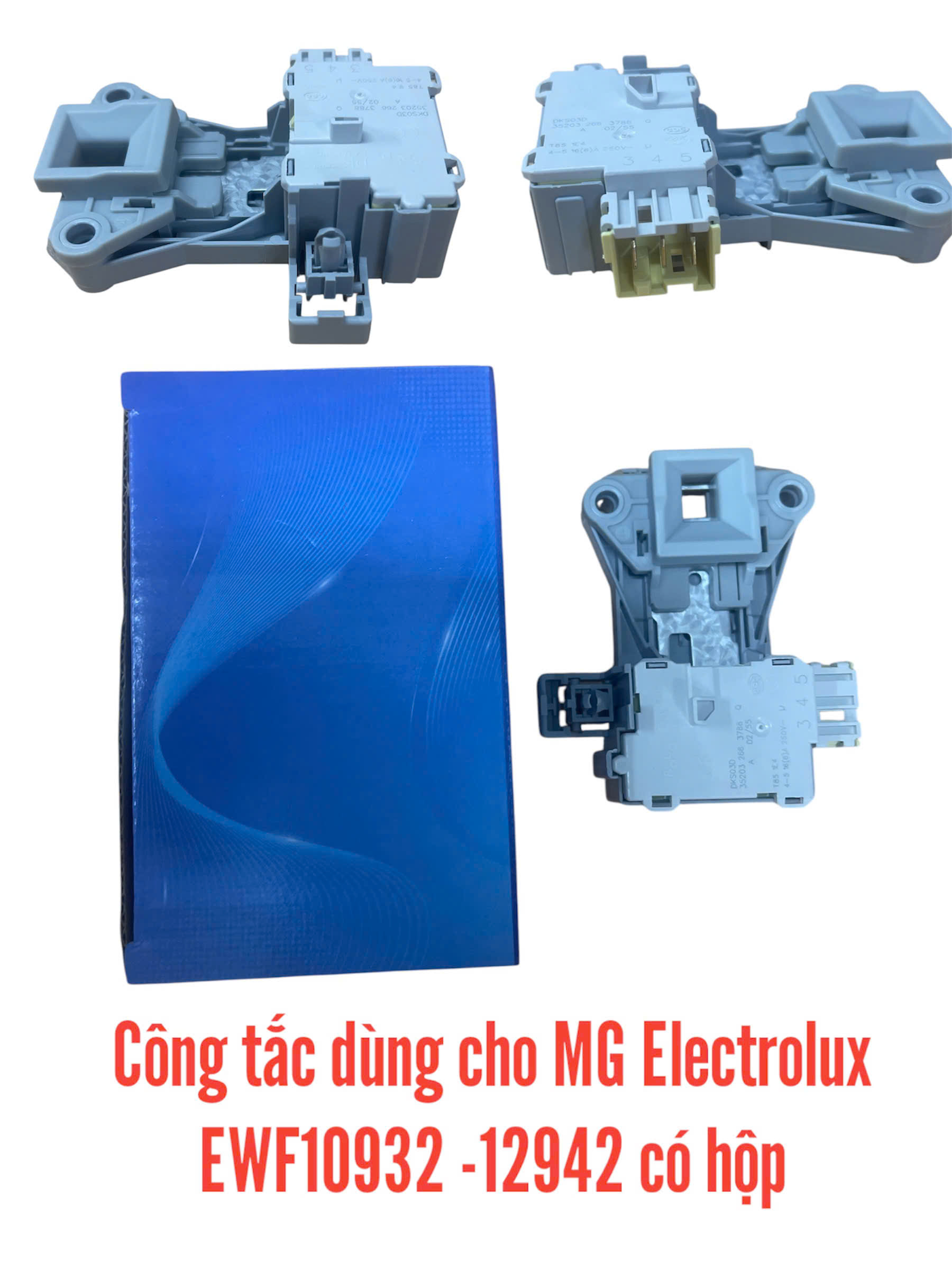 Công tắc dùng cho máy giặt Electrolux EWF10932 -12942 loại 3 chân DKS3D – Hàng hãng -có hộp