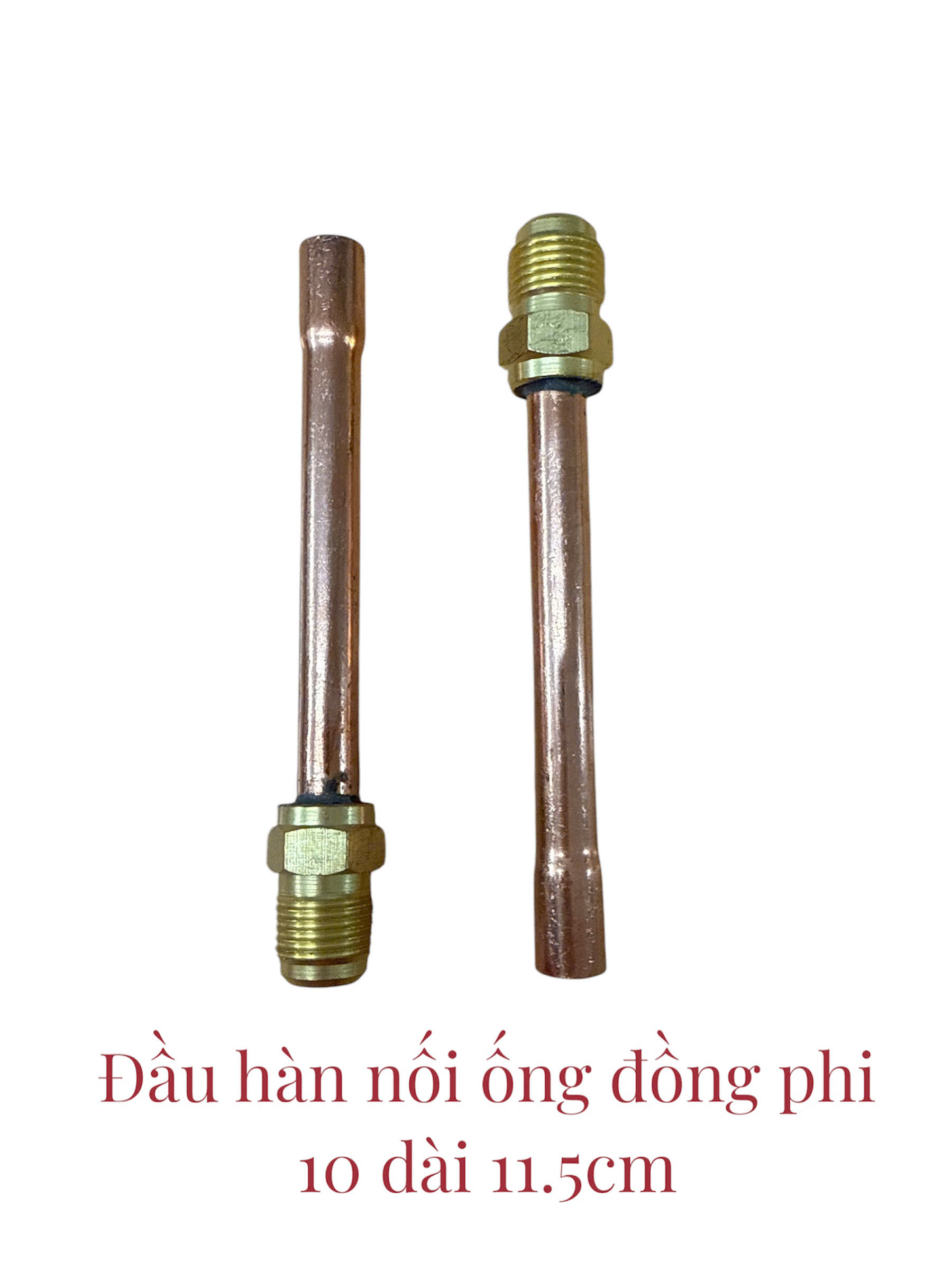 Đầu hàn nối ống bằng đồng phi 10 dài 11.5cm