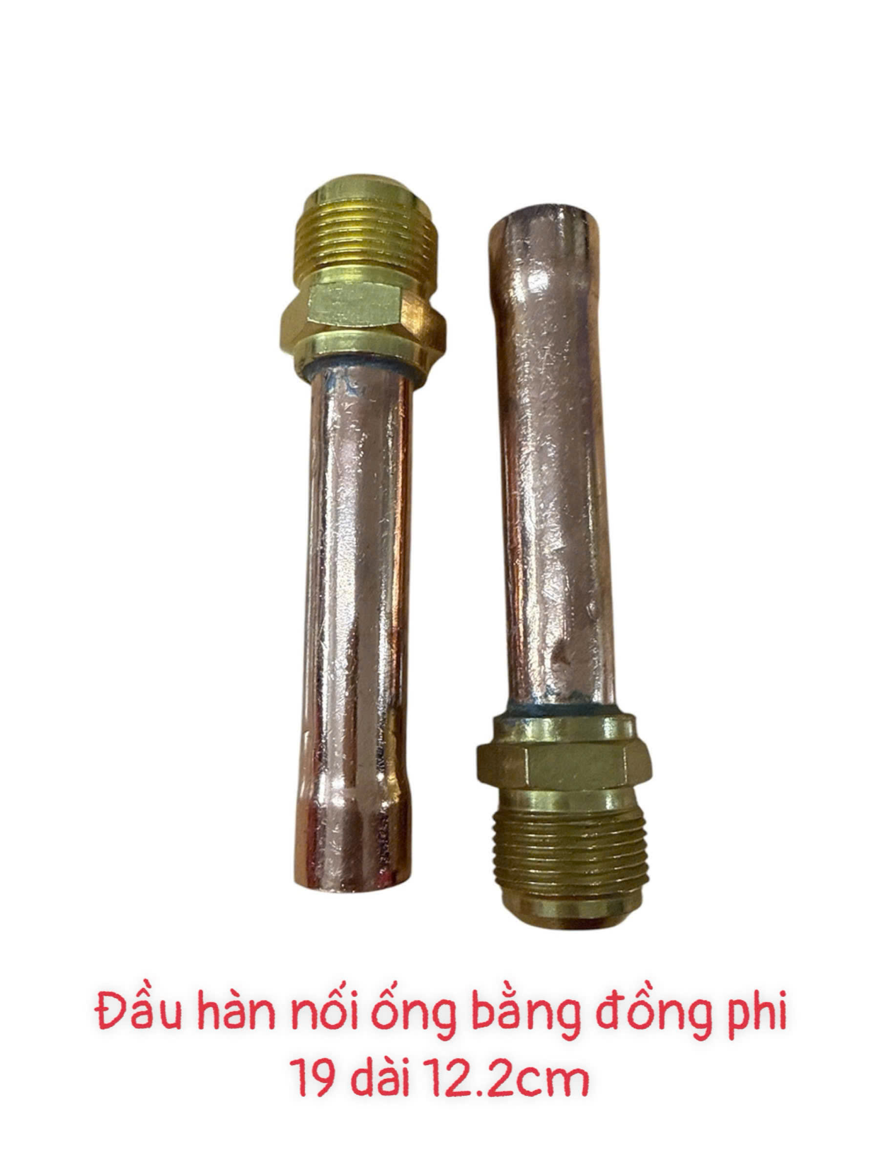 Đầu hàn nối ống bằng đồng phi 19 dài 12.2cm