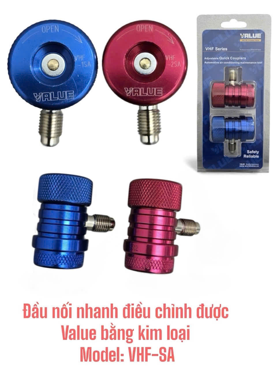 Đầu nối nhanh điều chỉnh được Value bằng kim loại Model: VHF-SA