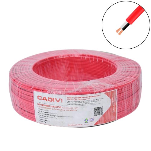 Dây điện đôi mềm ô van Cadivi VCmo 2x1.5mm2 – 300/500V