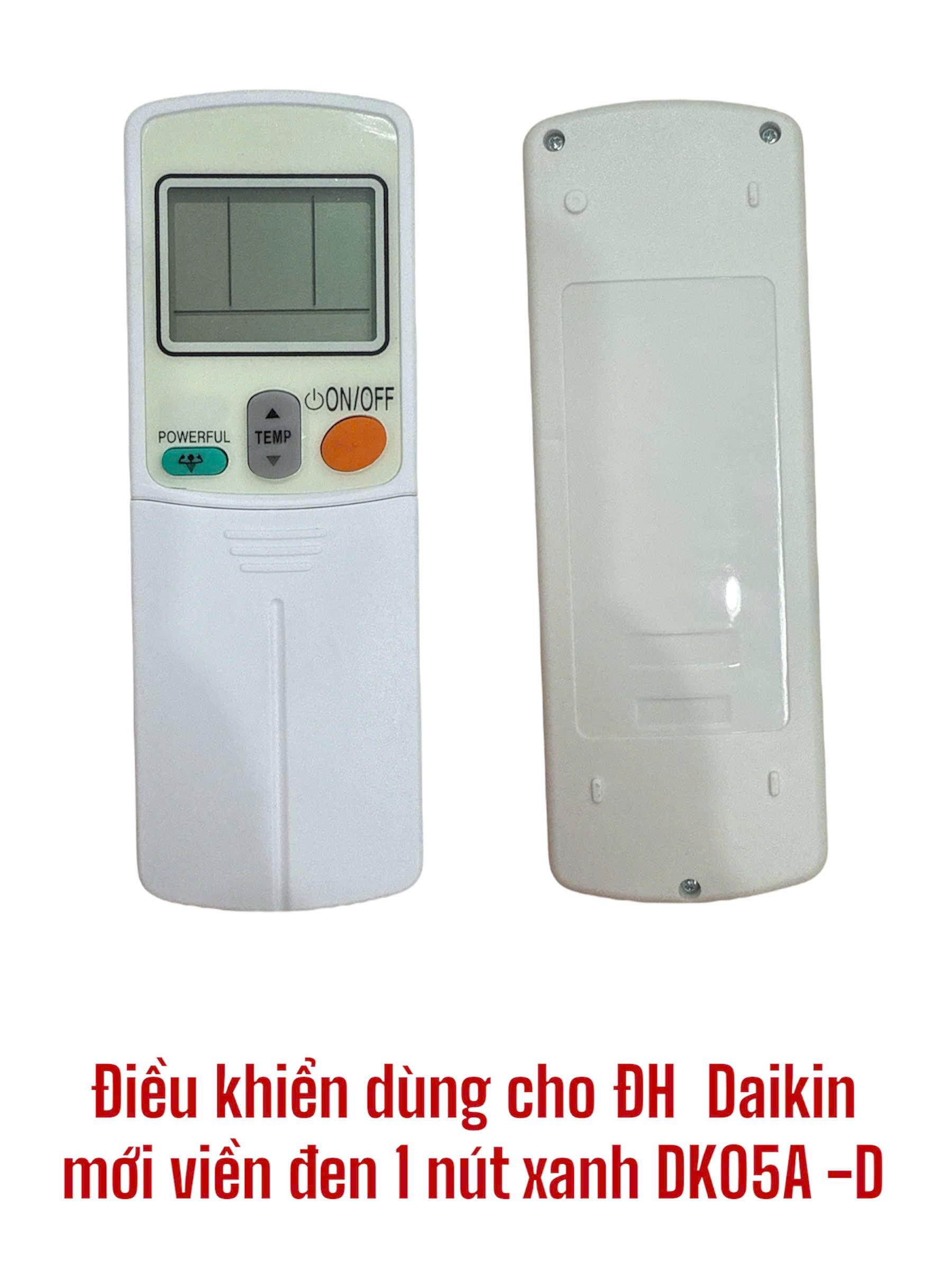 Điều khiển dùng cho điều hòa Daikin mới viền đen 1 nút xanh – DK05A & DK05D