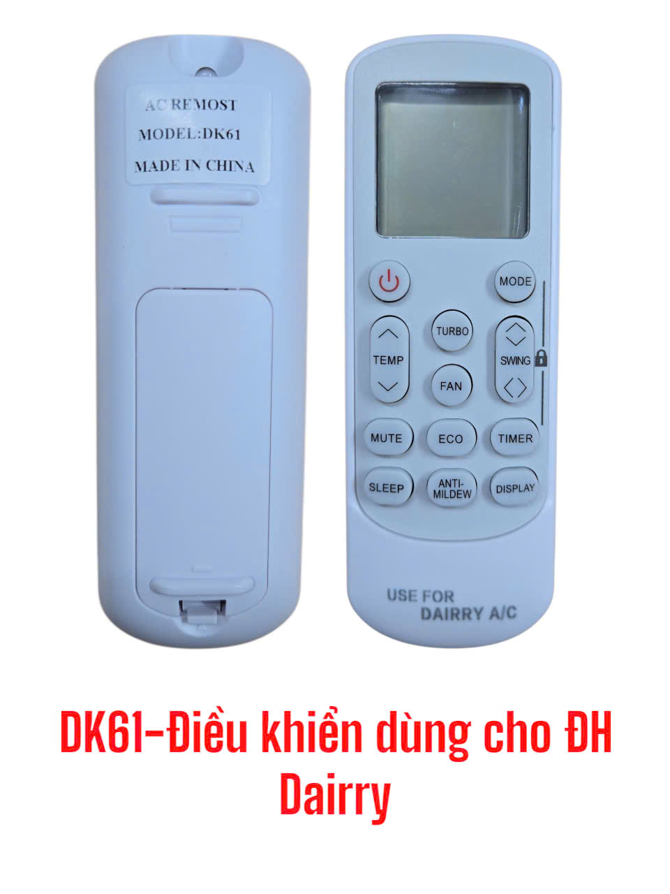 Điều khiển dùng cho điều hòa Dairry – DK61
