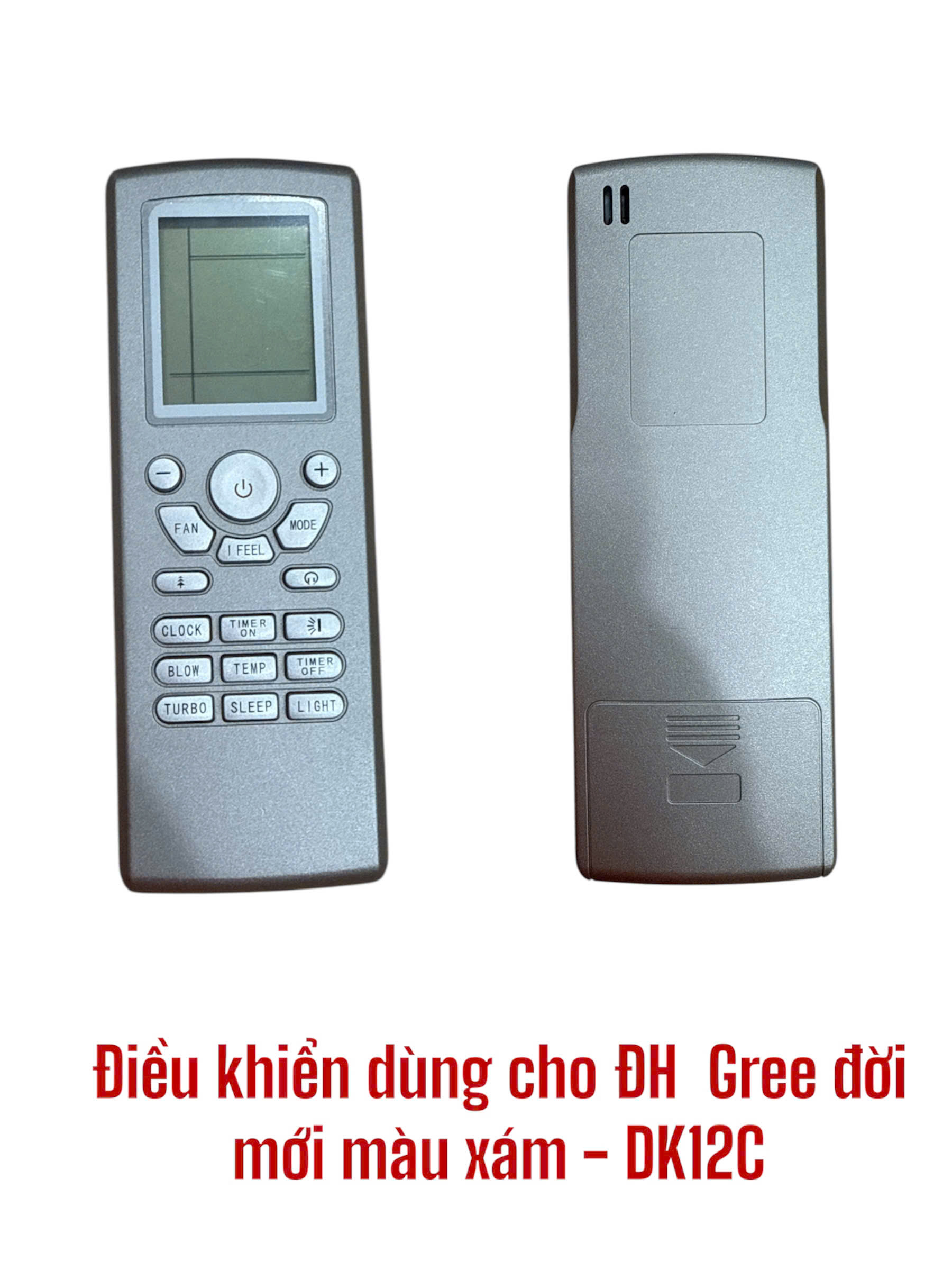 Điều khiển dùng cho điều hòa Gree đời mới màu xám DK12C
