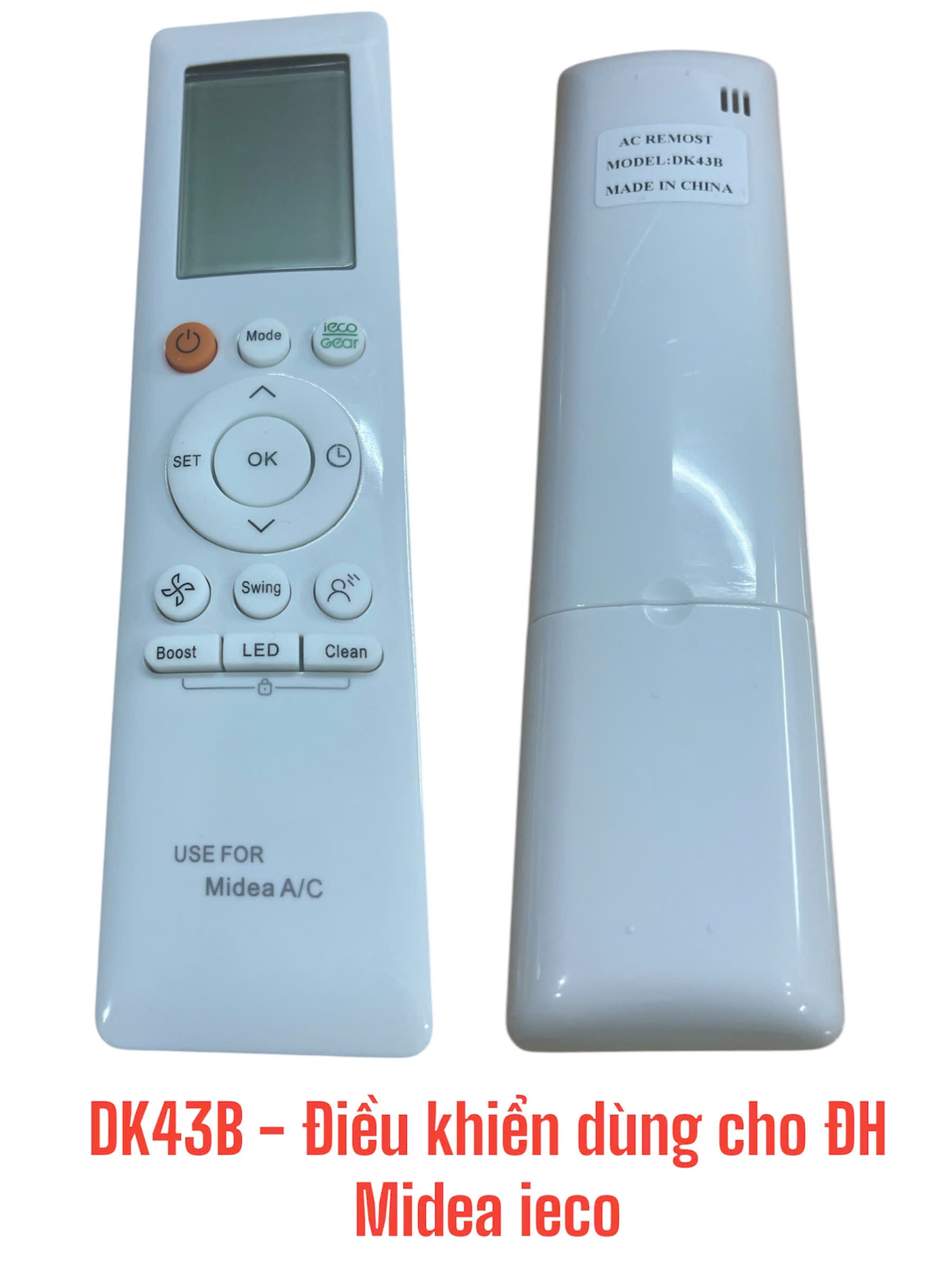 Điều khiển dùng cho điều hòa Midea ieco – DK43B