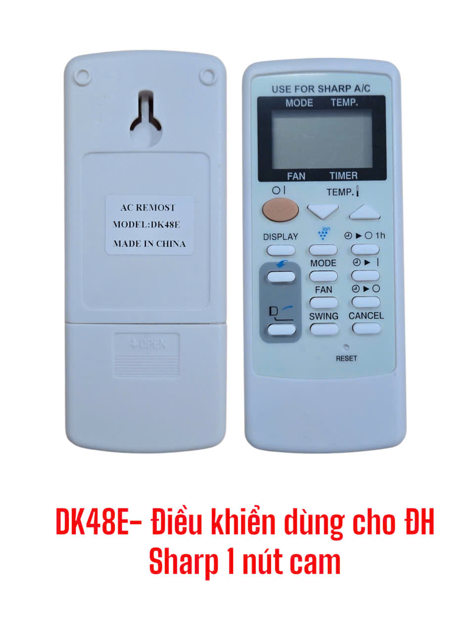 Điều khiển dùng cho điều hòa Sharp 1 nút cam – DK48E
