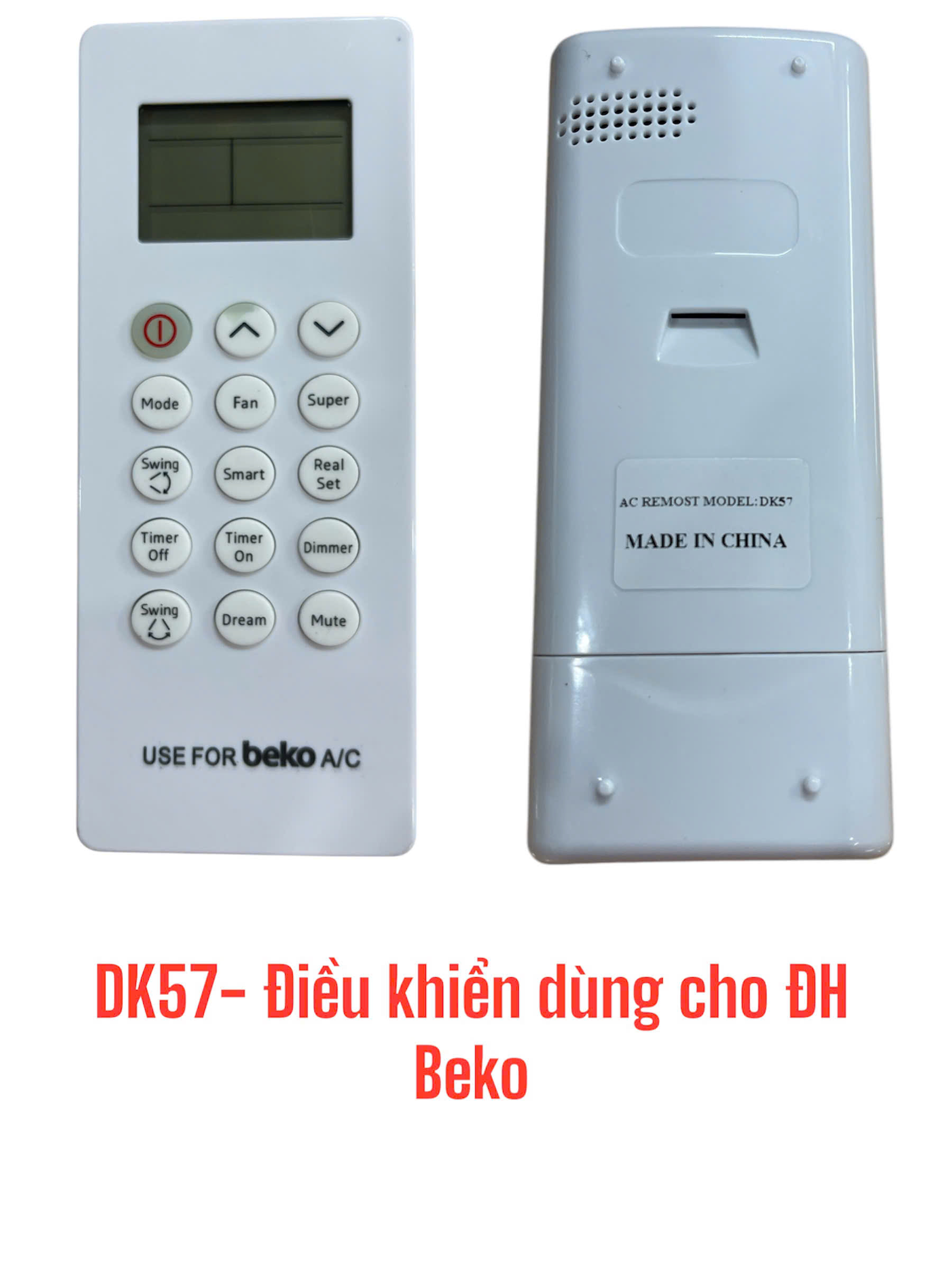 Điều khiển dùng cho máy điều hòa Beko – DK57