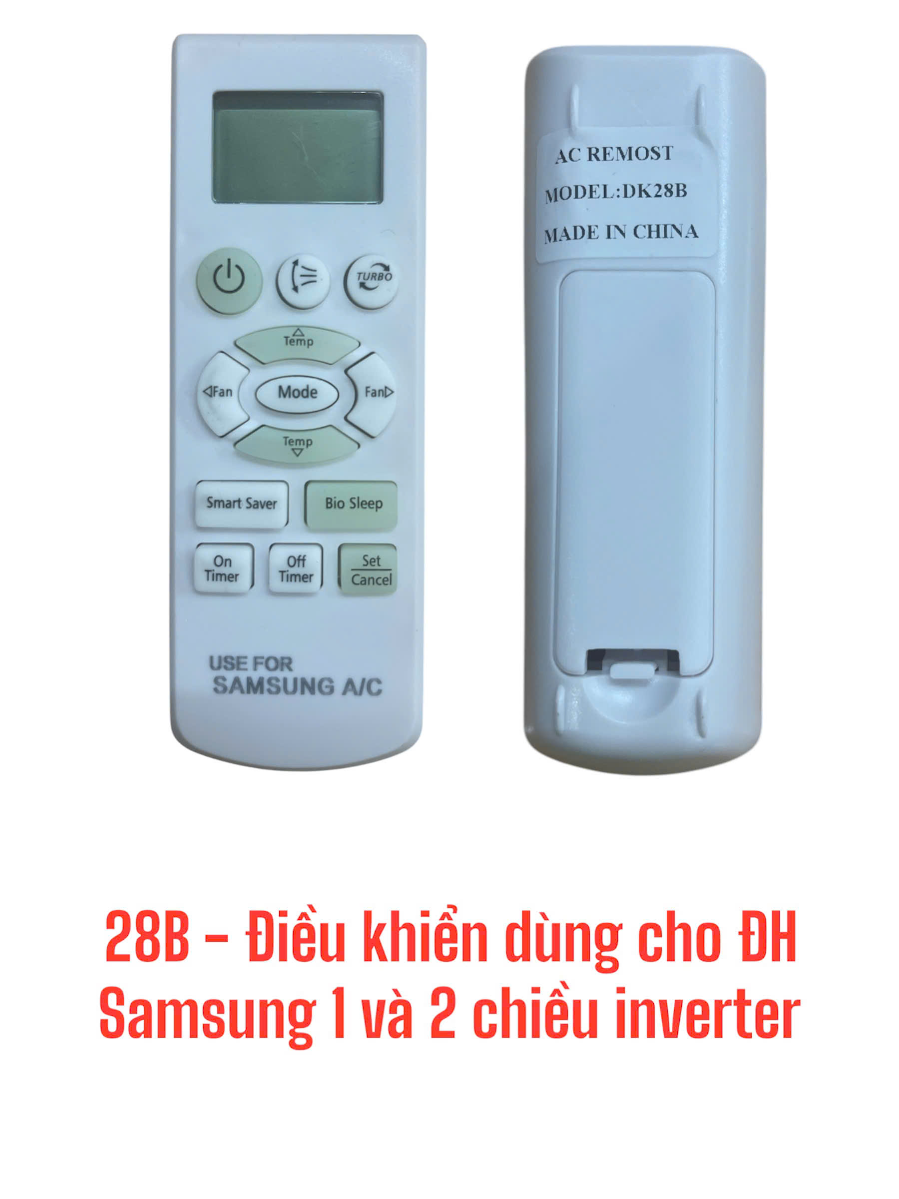 Điều khiển dùng cho điều hòa Samsung 1 và 2 chiều inverter -DK28B