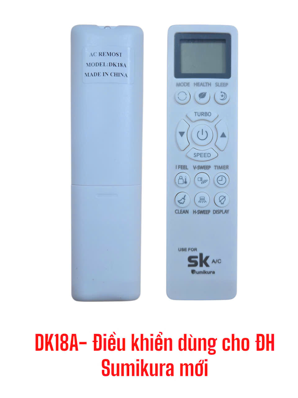 Điều khiển dùng cho máy điều hòa Sumikura mới -DK18A