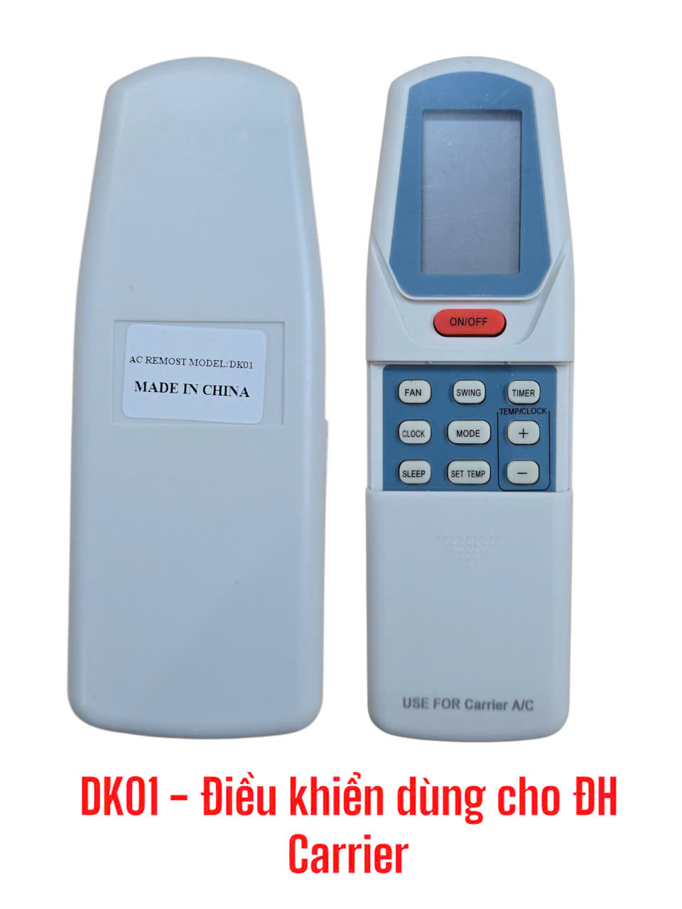 Điều khiển dùng cho máy điều hòa Carrier -DK01