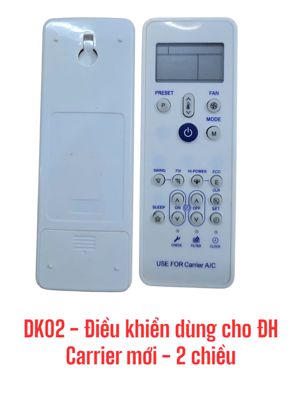 Điều khiển dùng cho máy điều hòa Carrier mới -DK02