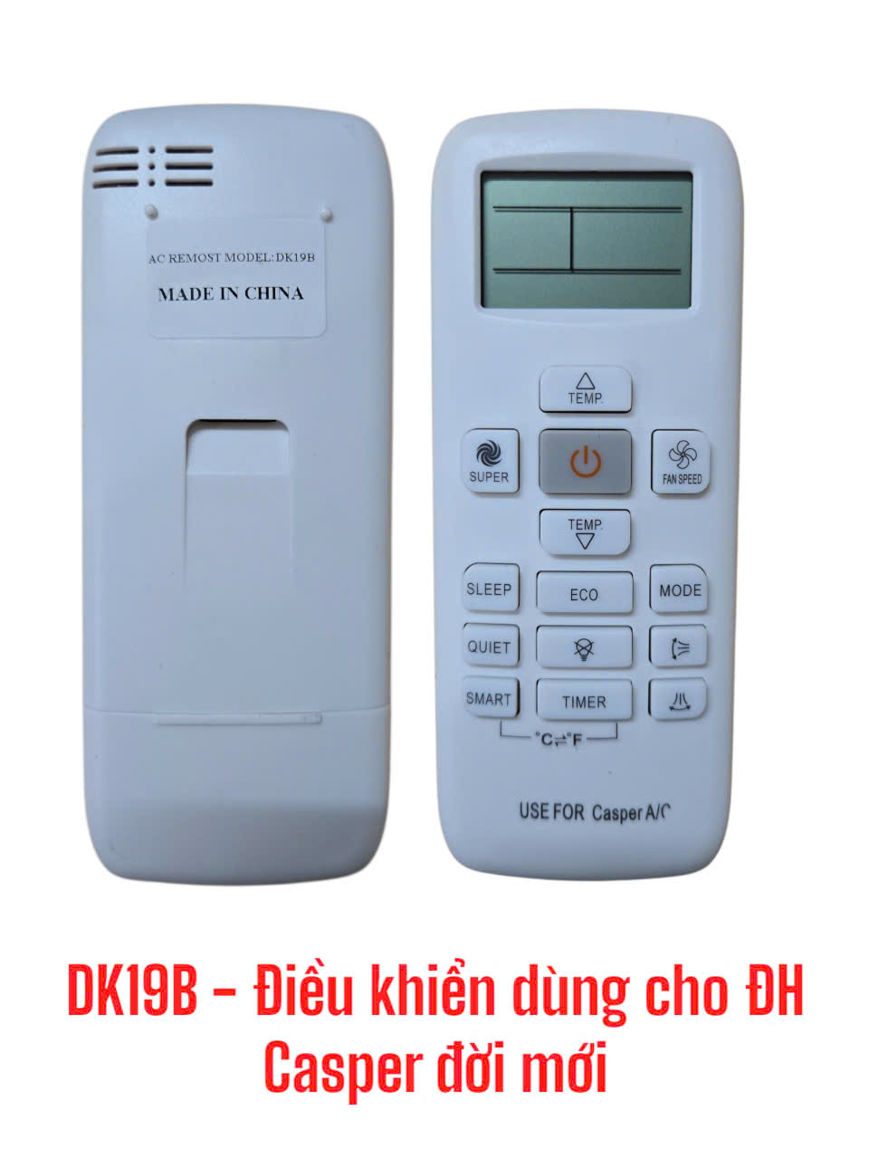 Điều khiển dùng cho máy điều hòa Casper đời mới -DK19B