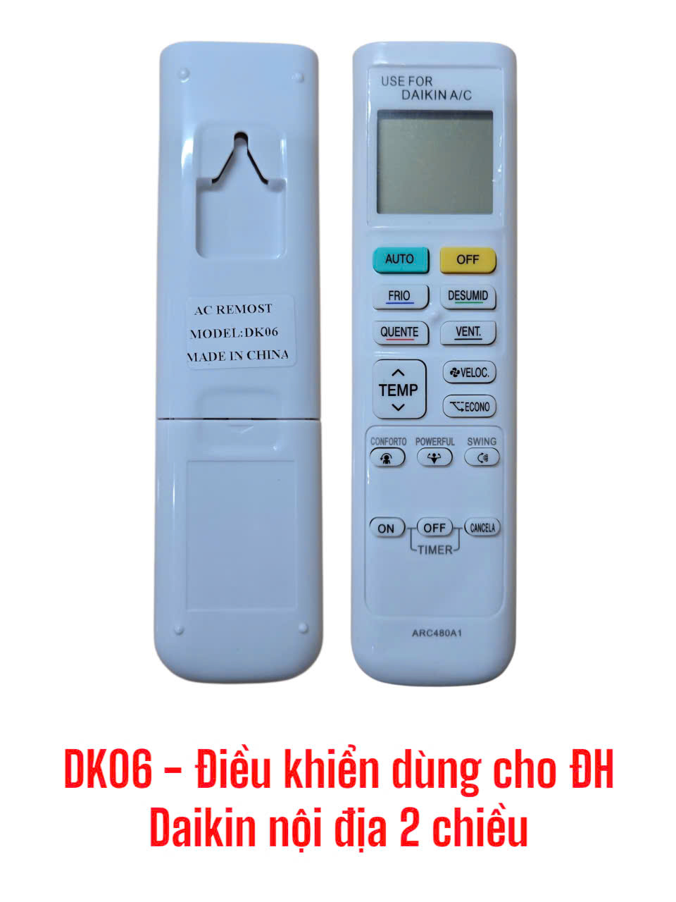 Điều khiển dùng cho máy điều hòa Daikin nội địa 2 chiều -DK06