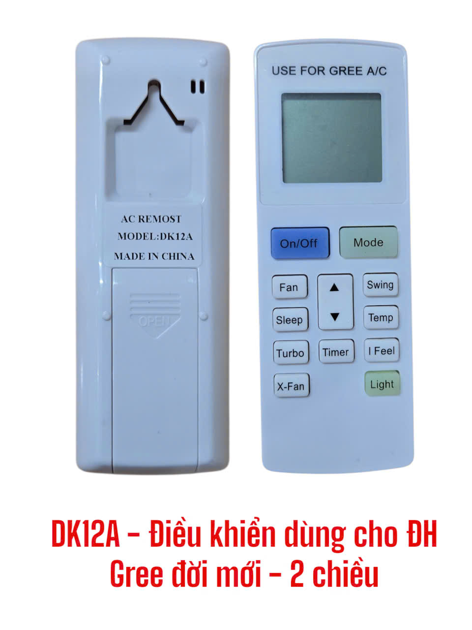 Điều khiển dùng cho máy điều hòa Gree đời mới -2 chiều -DK12A