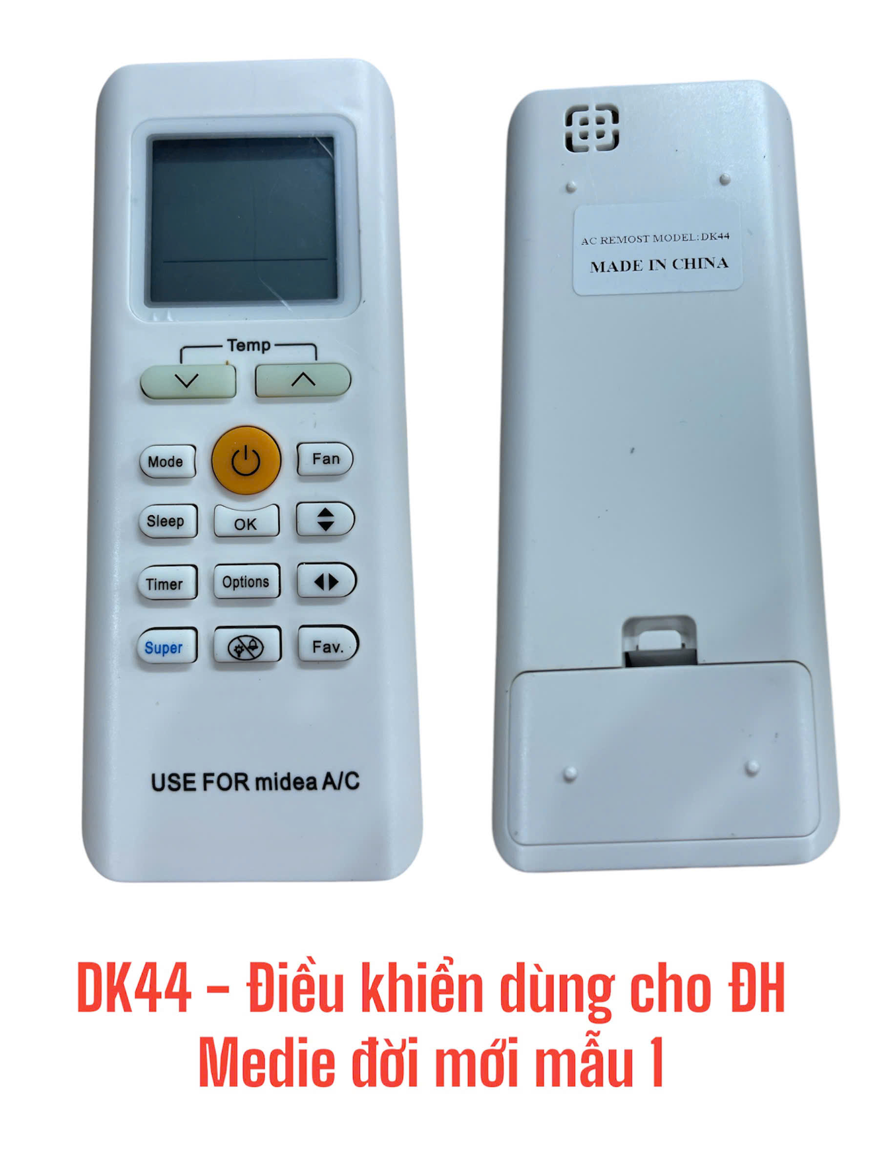 Điều khiển dùng cho máy điều hòa Midea đời mới mẫu 1 -DK44