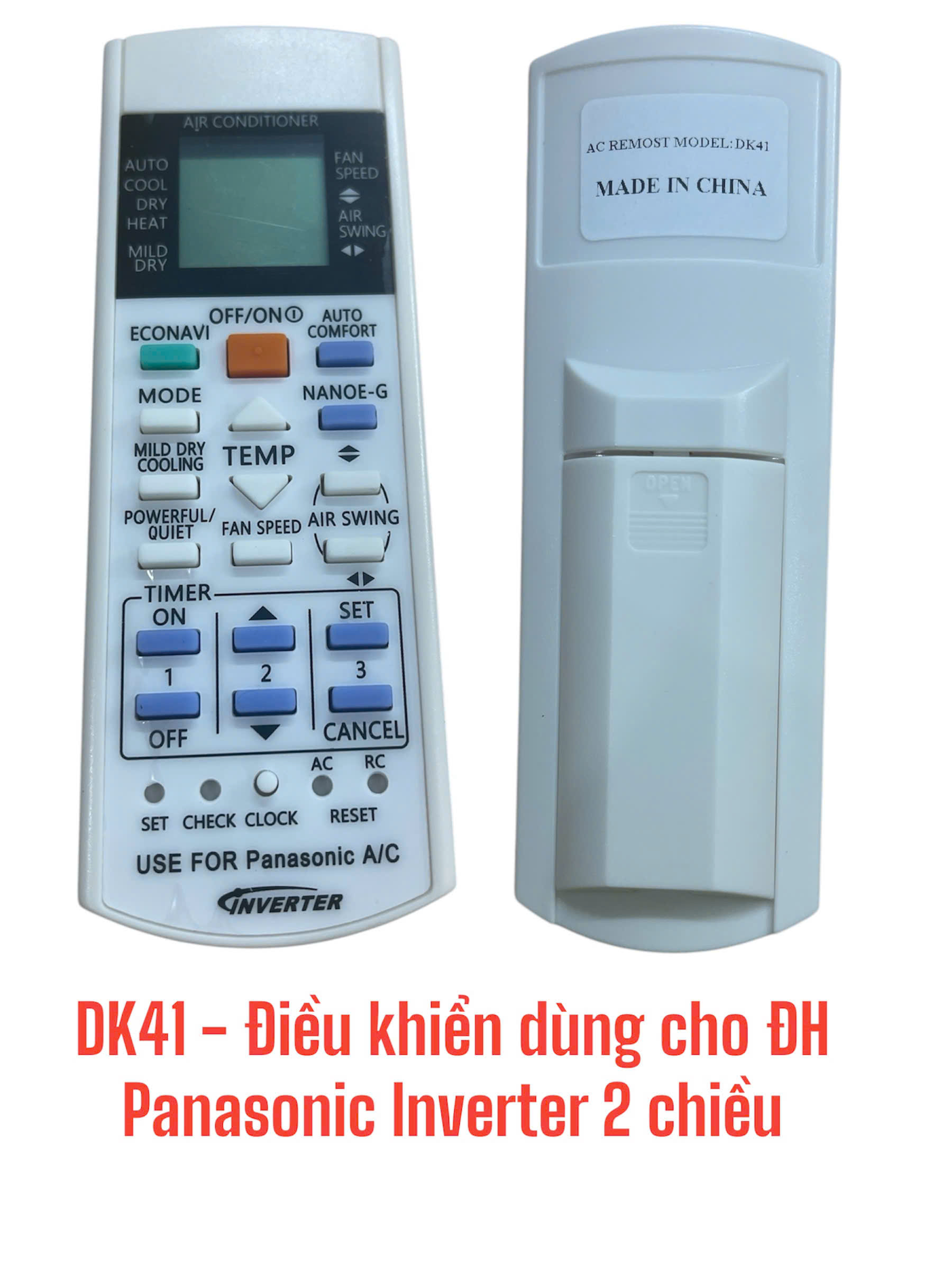 Điều khiển dùng cho máy điều hòa Panasonic Inverter 2 chiều -DK41