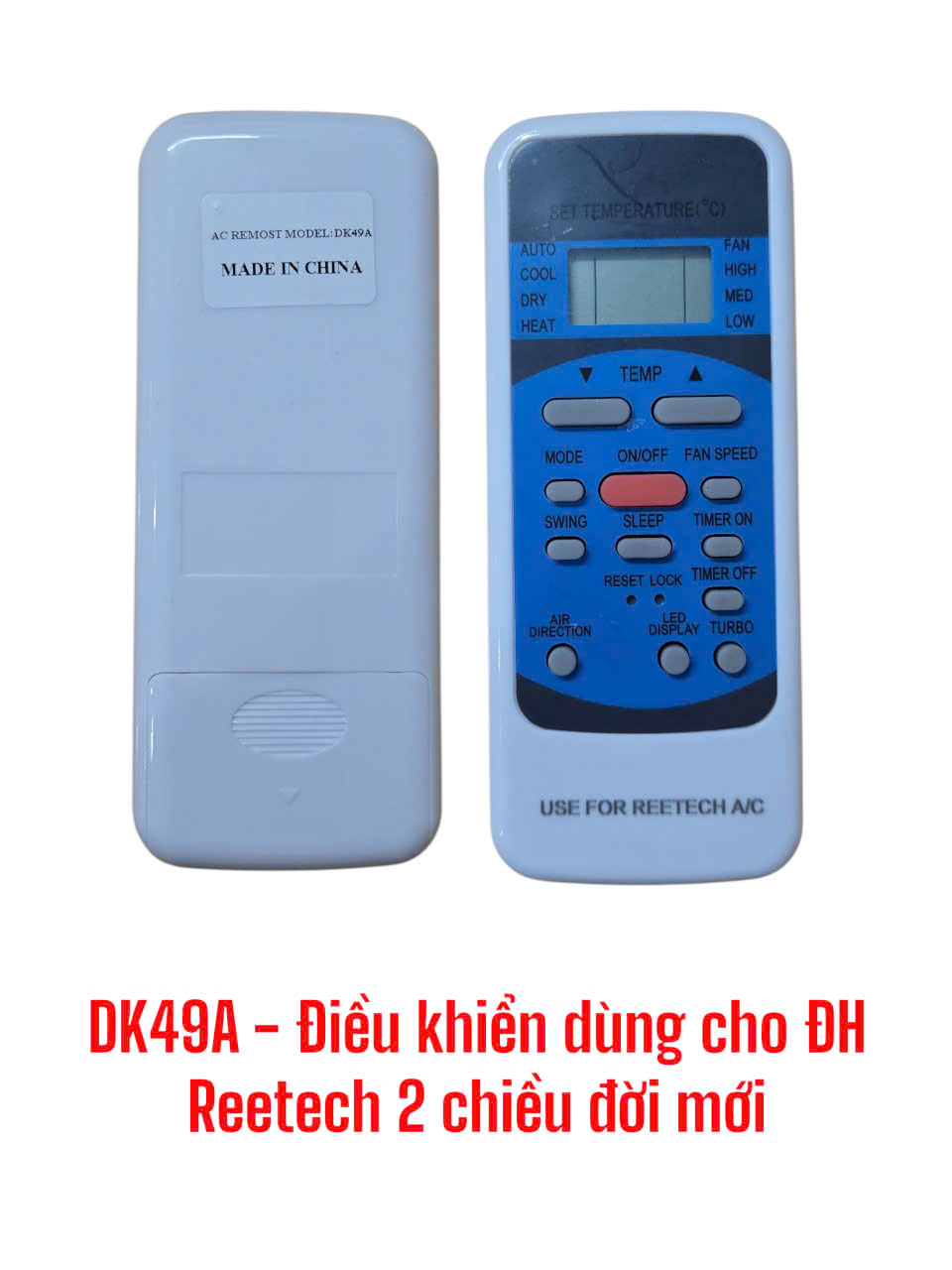 Điều khiển dùng cho máy điều hòa Retech đời mới – 2 chiều -DK49A