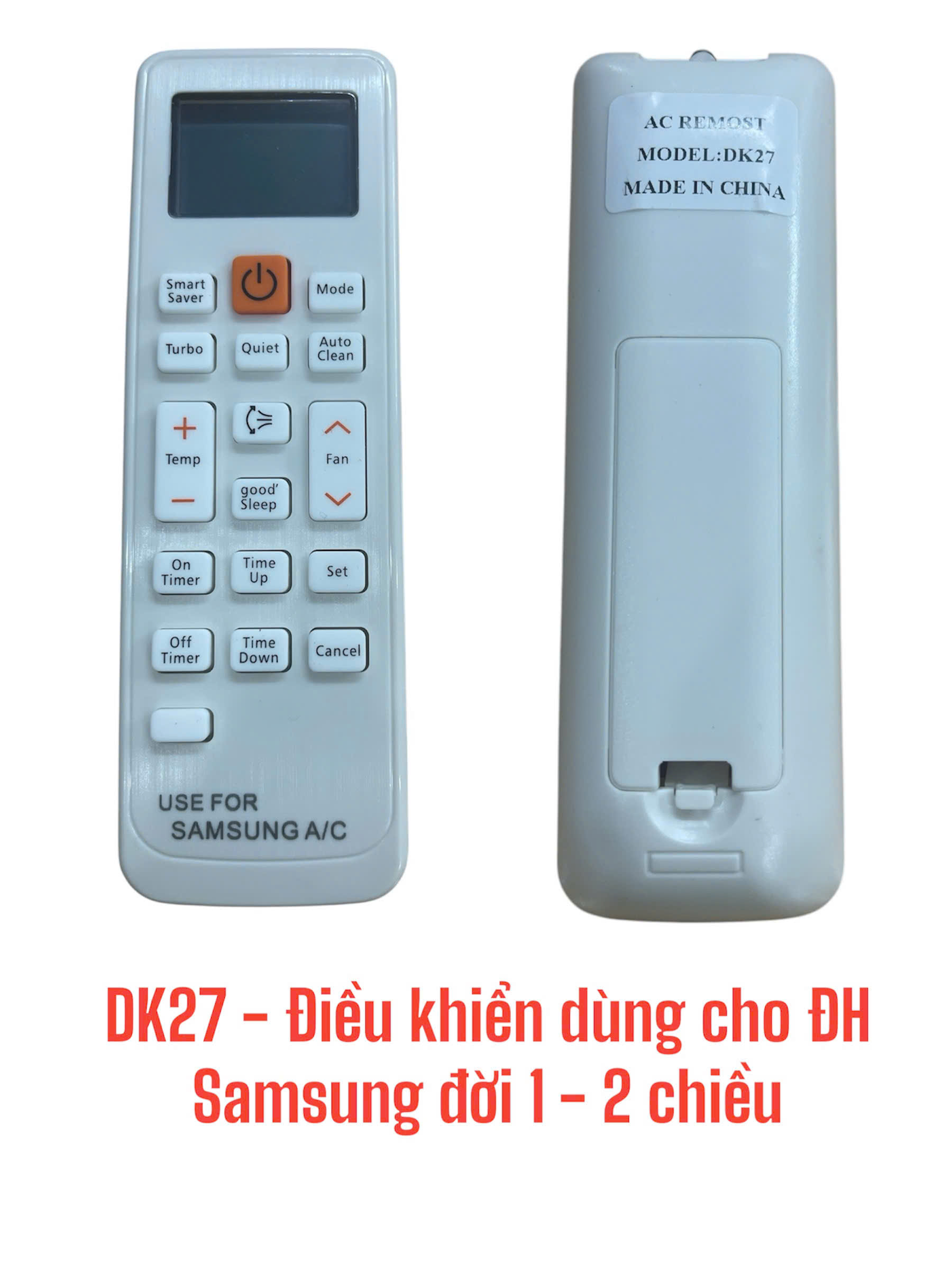 Điều khiển dùng cho máy điều hòa Samsung đời 1 – 2 chiều -DK27
