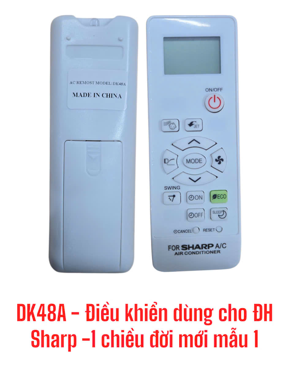 Điều khiển dùng cho máy điều hòa Sharp đời mới mẫu 1 – 1 chiều -DK48A