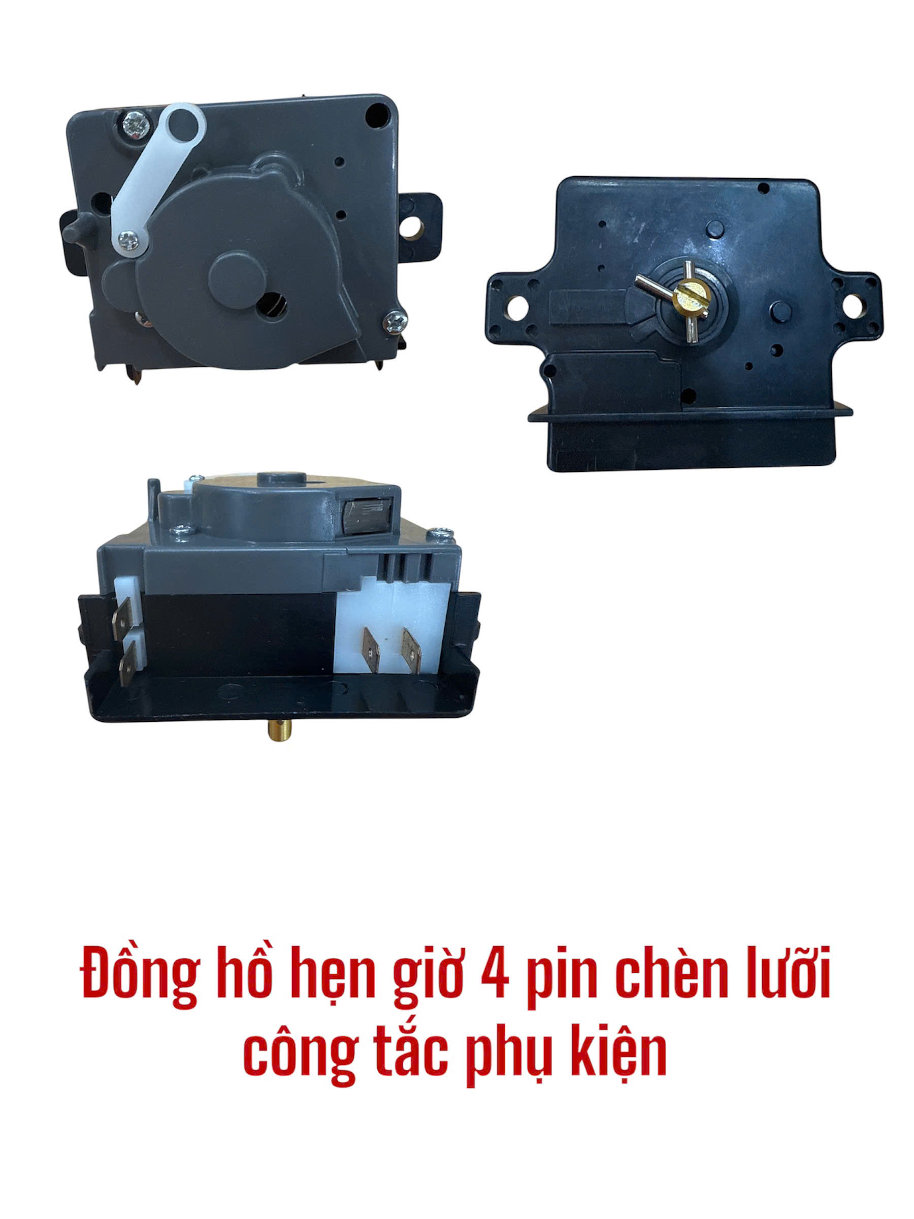 Đồng hồ hẹn giờ 4 pin chèn lưỡi công tắc phụ kiện