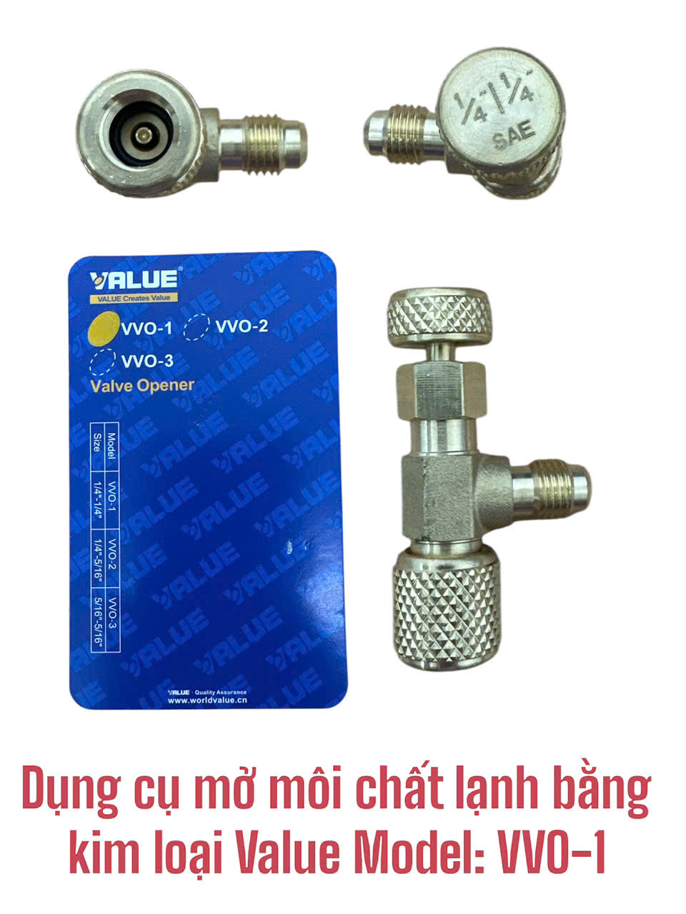 Dụng cụ mở môi chất lạnh bằng kim loại Value Model: VVO-1 (Khóa ga chống bỏng)