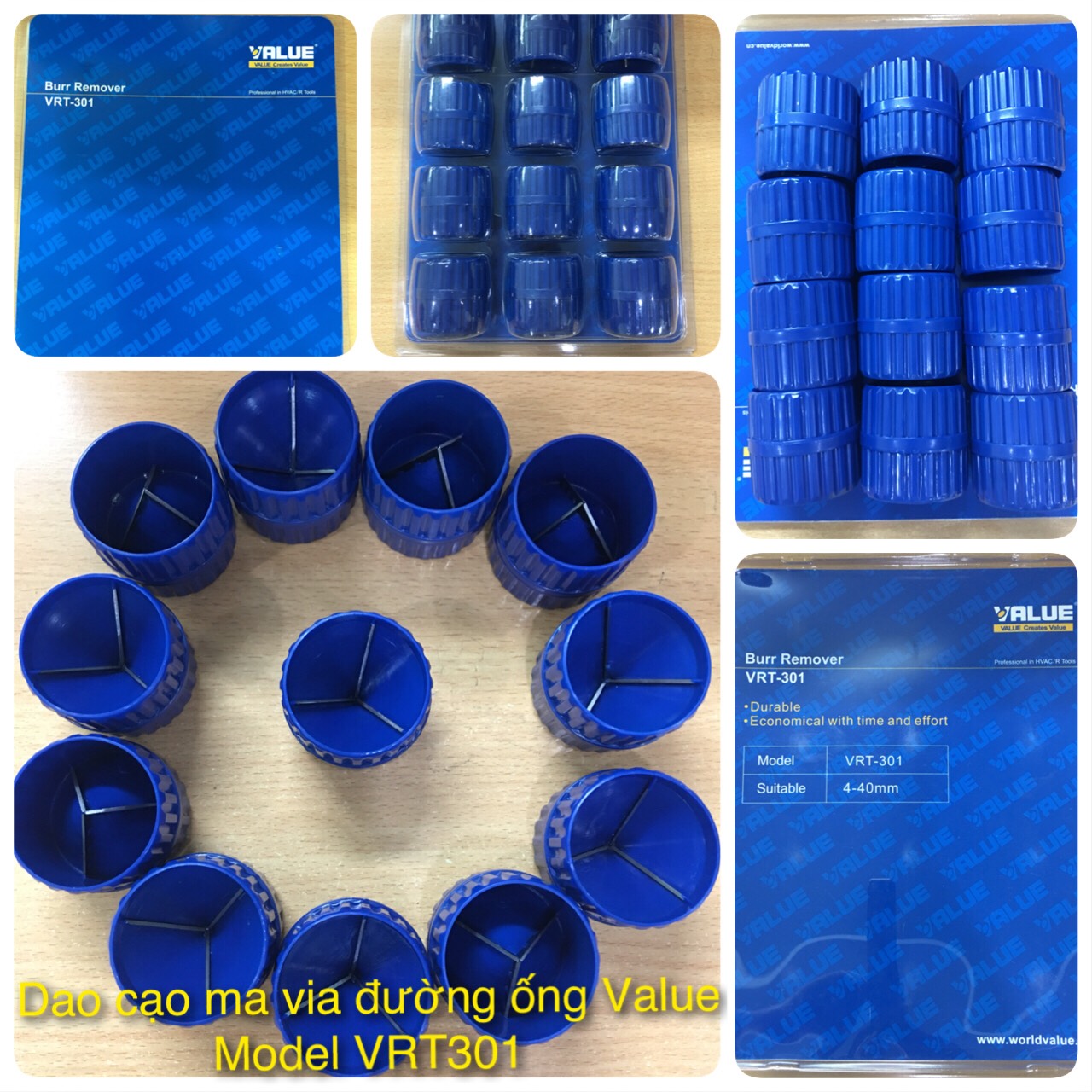 Dụng cụ tẩy ba via đường ống Value Model VRT301 (Dao cạo) (12 Cái/vỉ)