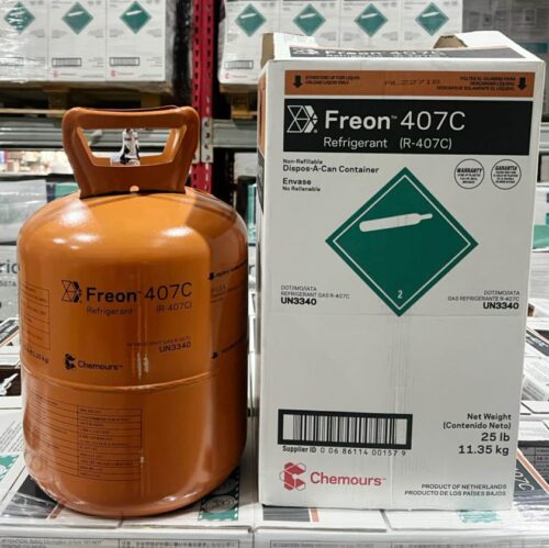 Gas Lạnh R407C Chemours Freon USA Bình 11.35Kg (EU-Hà Lan)