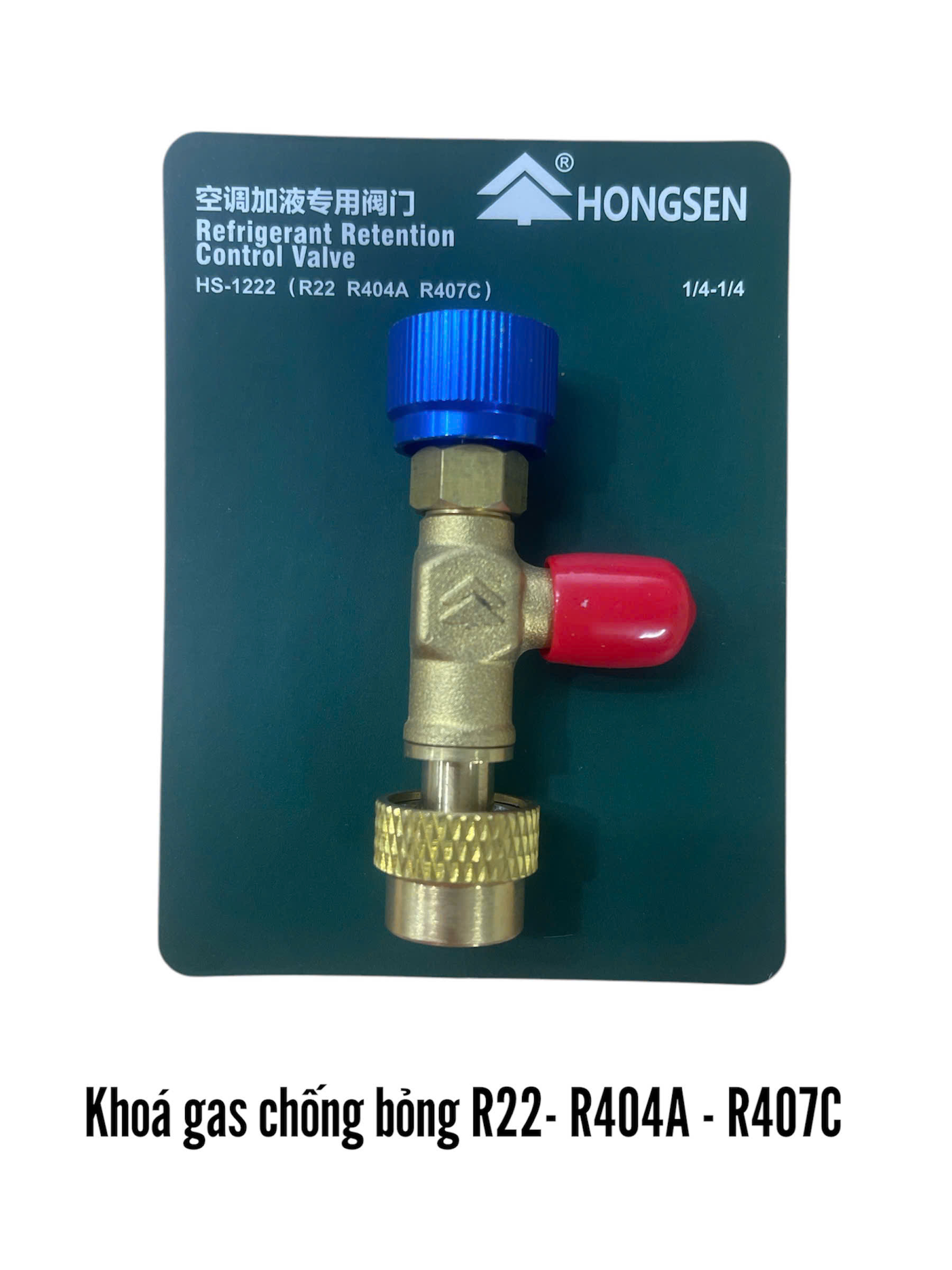 Khóa gas chống bỏng dùng cho gas R22 (màu xanh)