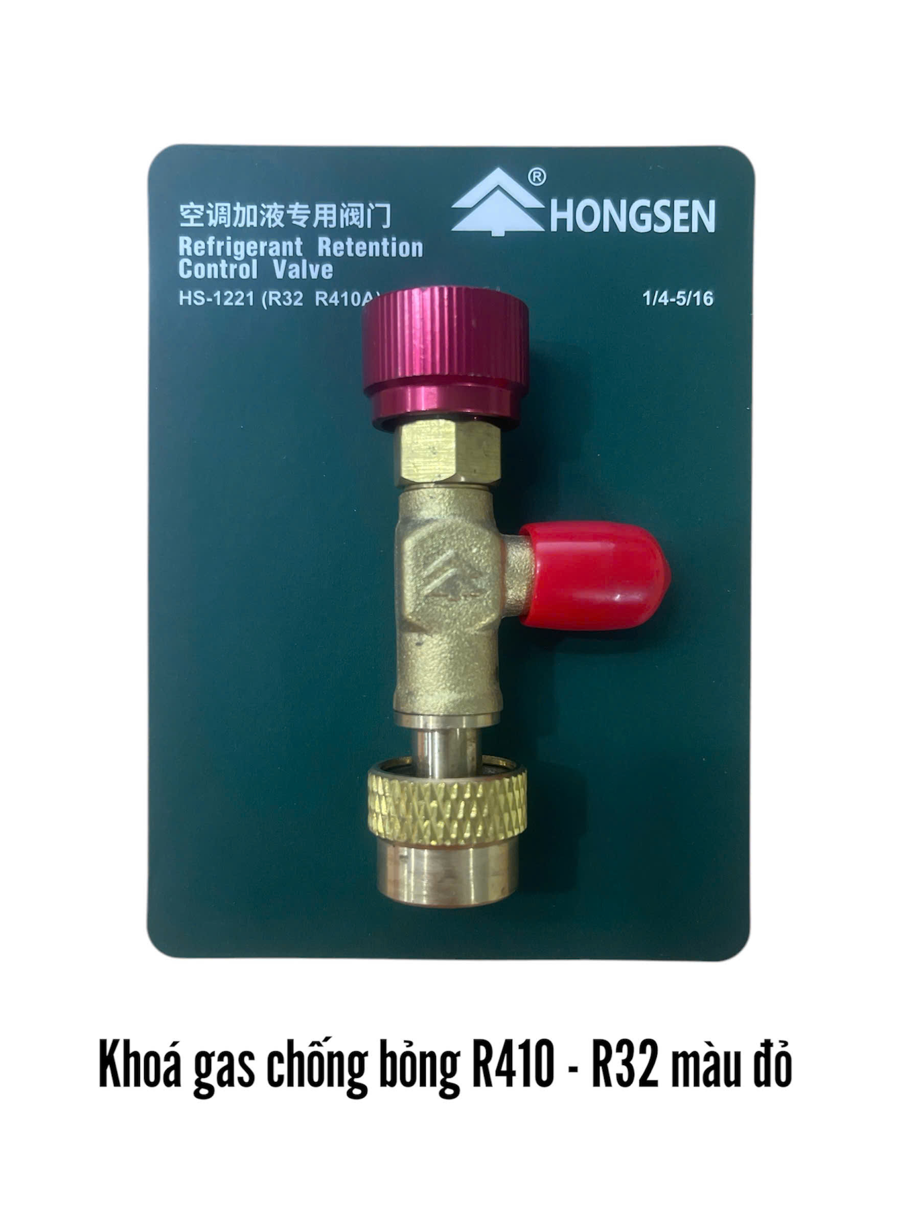 Khóa gas chống bỏng dùng cho gas R410 và gas R32 (màu đỏ)