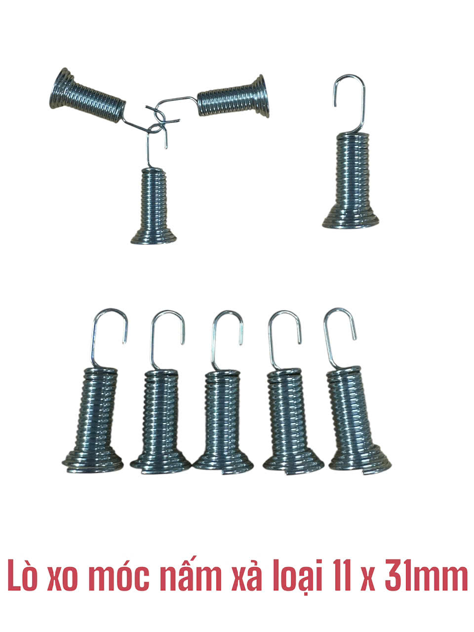 Lò xo móc nấm xả loại 11x31mm