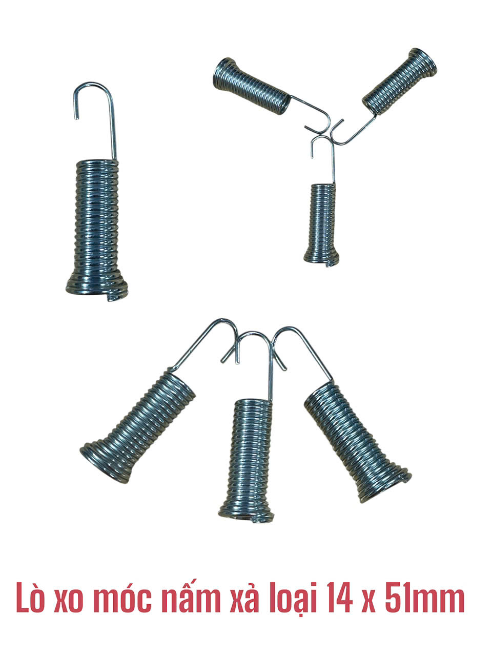 Lò xo móc nấm xả loại 14x51mm