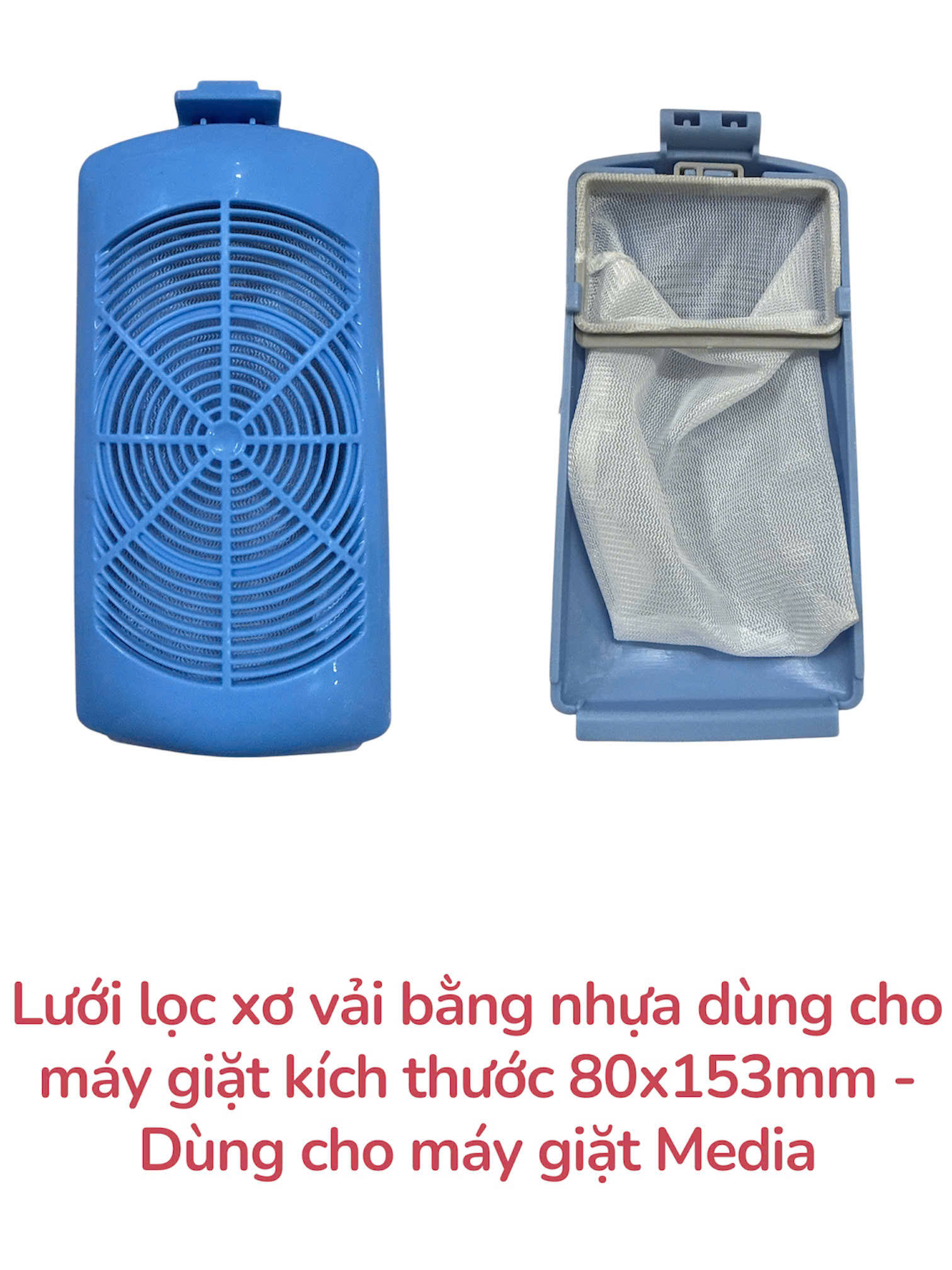 Lưới lọc xơ vải bằng nhựa dùng cho máy giặt kích thước 80x153mm – Dùng cho máy giặt Midea