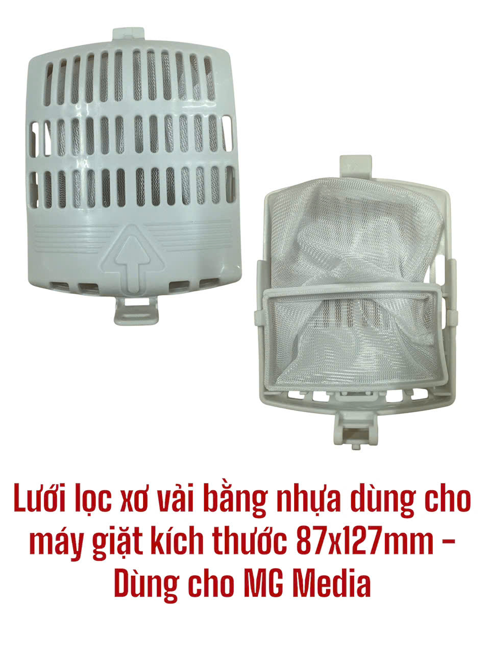 Lưới lọc xơ vải bằng nhựa dùng cho máy giặt kích thước 87x127mm – Dùng cho máy giặt Midea