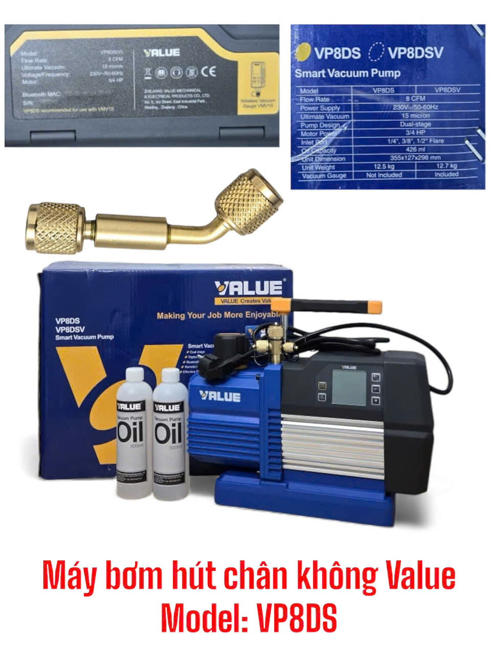 Máy bơm hút chân không Value 8.0CFM Model: VP8DS