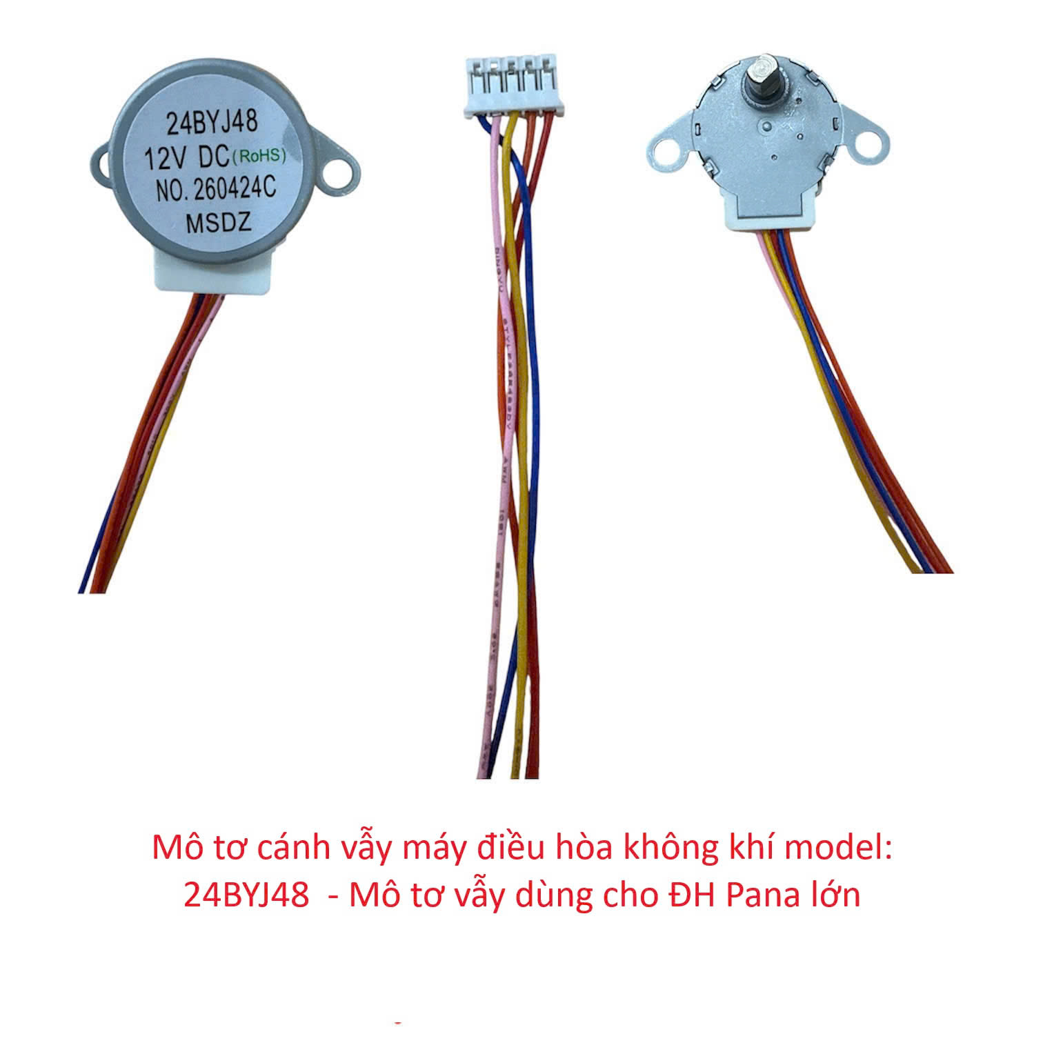 Mô tơ cánh vẫy máy điều hòa không khí model: 20BYJ48 – Mô tơ vẫy dùng cho điều hòa Pana lớn