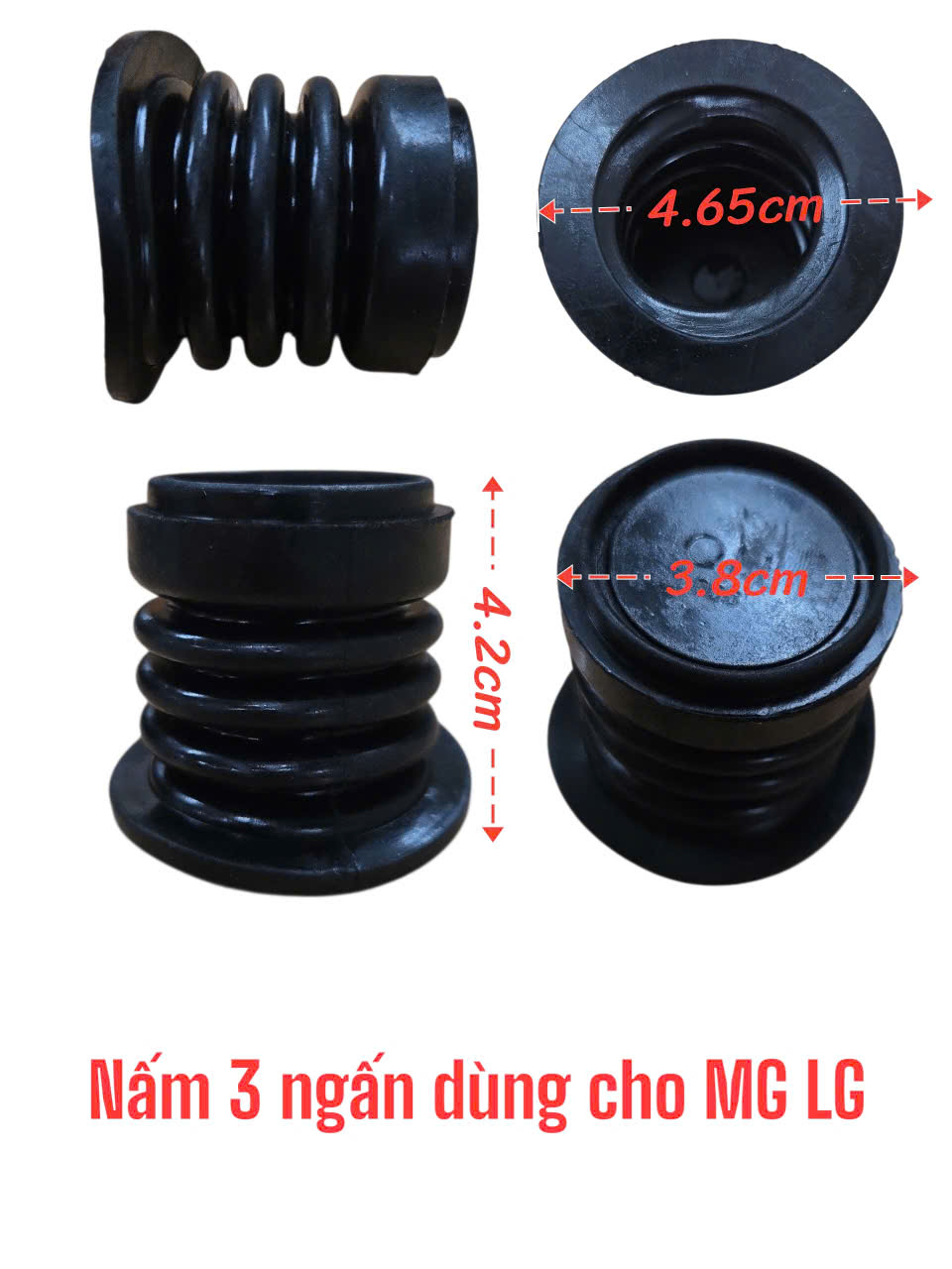 Nấm cao su 3 ngấn dùng cho máy giặt LG